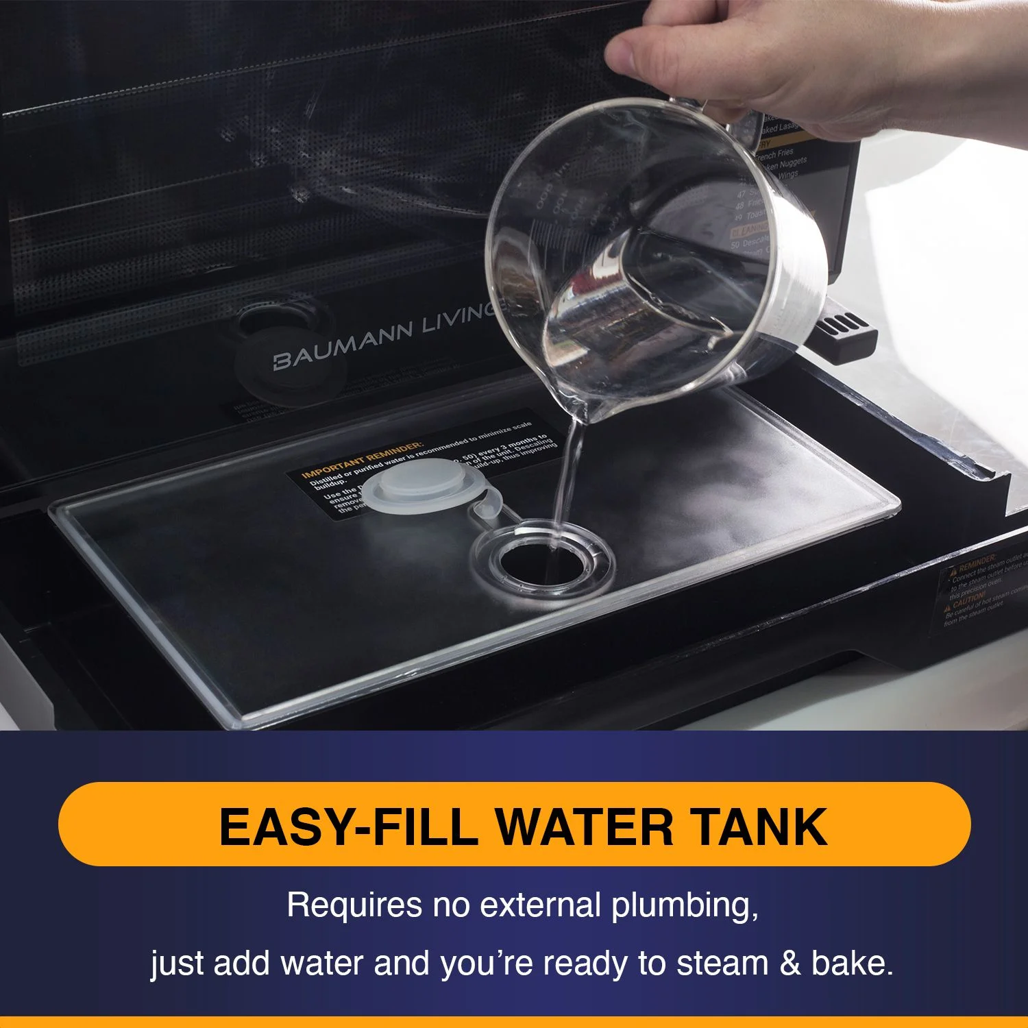 Baumann Living Mutlifunction Air Fryer Steam Oven Convection Countertop All-inOne Appliance