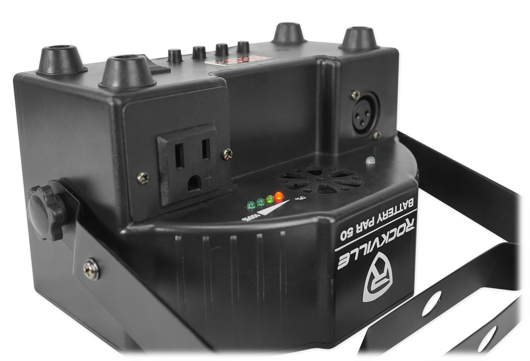 DJ Package (8) Rockville Rechargeable LED DMX DJ Wash Lights+Crank Stands+Facade