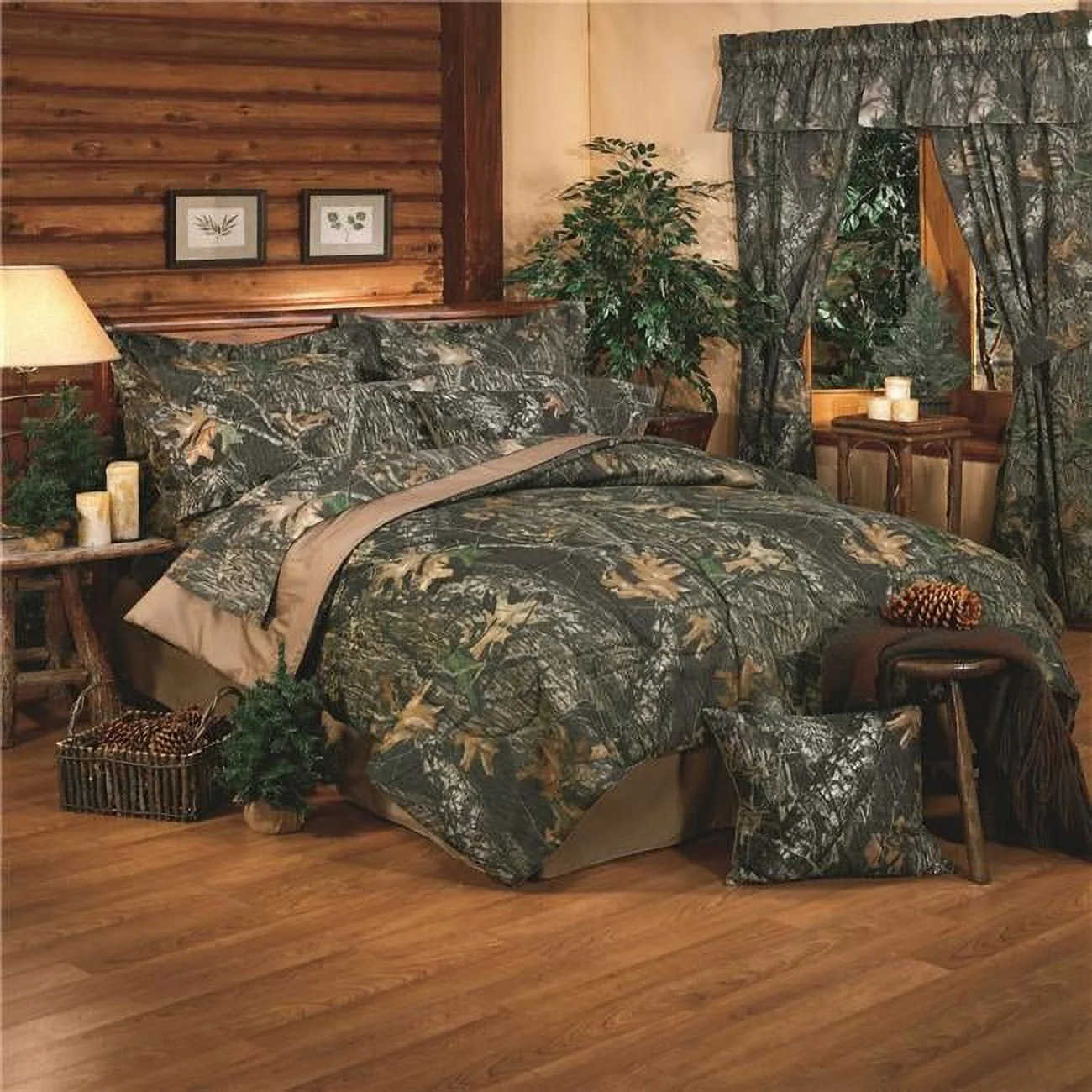 Mossy Oak 07164000083MO New Break Up Comforter Set, Dark Green - Full Size