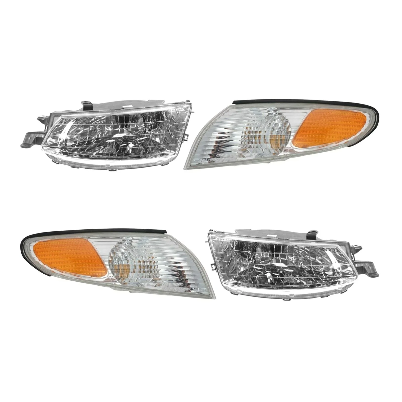 Geelife For Toyota 1999-2001 Solara Headlight Headlamp Corner Light Lamp Kit Set of 4