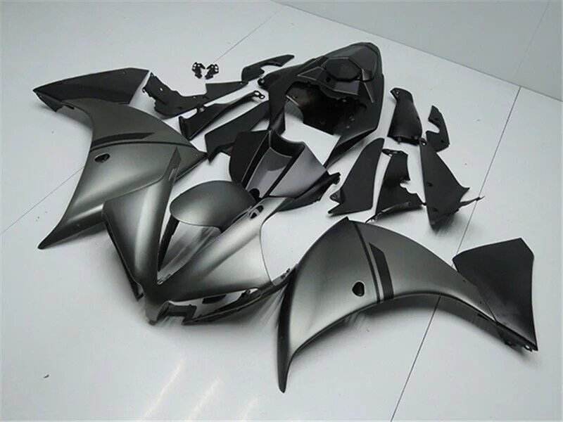 Mad Hornets ABS Injection Plastic ABS Fairing Fit for Yamaha YZF R1 2012-2014 Grey Black