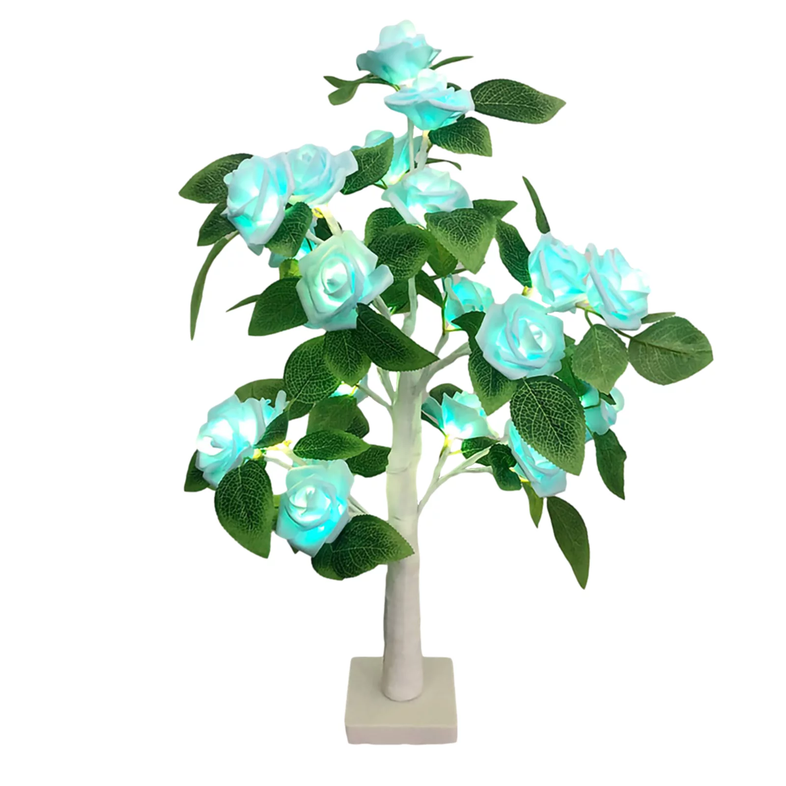 BToBackyard Rose Tree Light Lamps Luminous Flowers Creative Room Decor LED Bouquet Night Gift Bedside Table Home Glow In The Dark