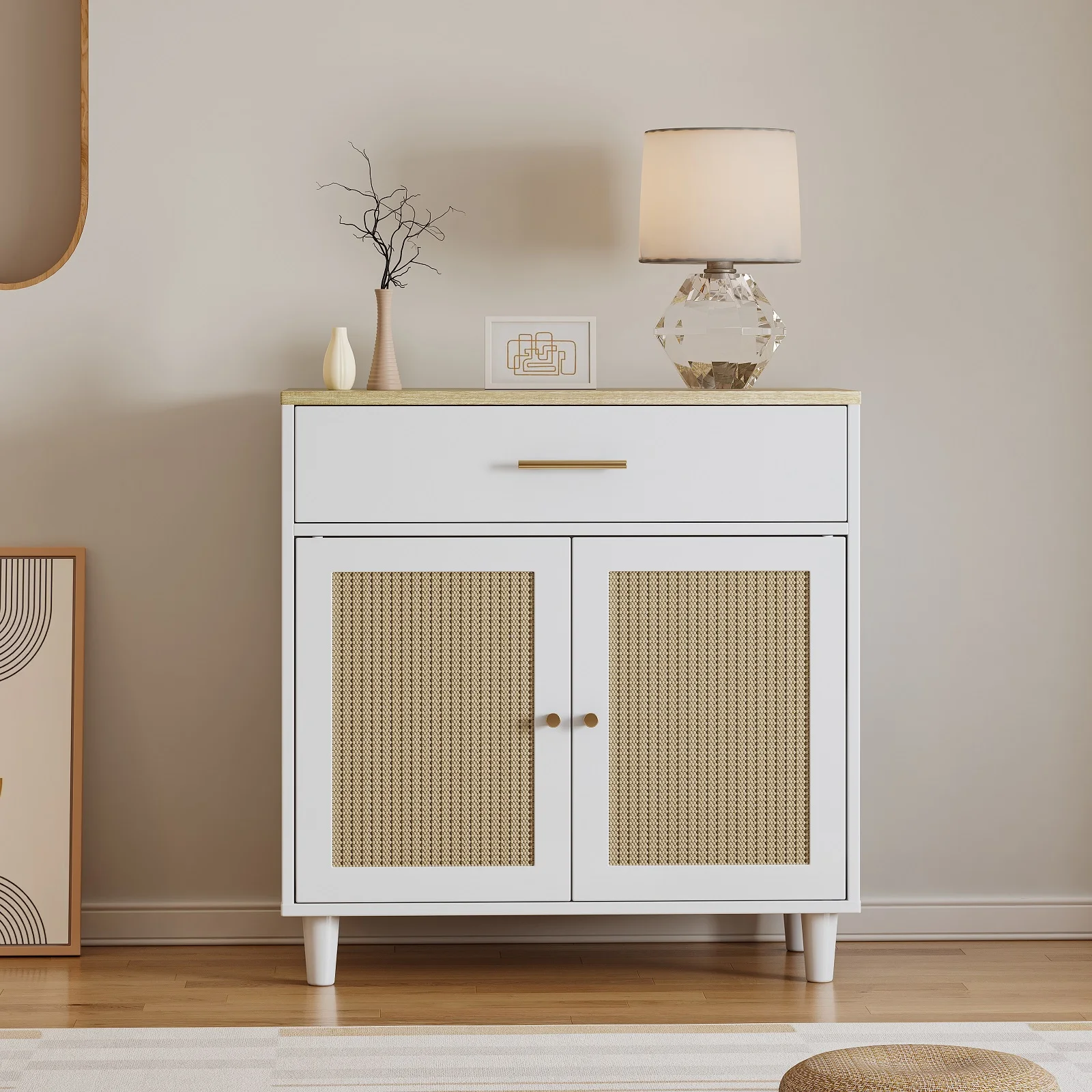 Algherohein Cat Litter Box Enclosure,Wood Pet Cat House Storage Cabinet,Hidden Cat Washroom