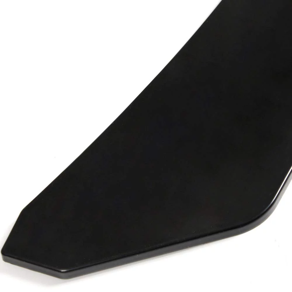 PIT66 Universal Front Bumper Lip 02ESW0005-6-7 (3 Pcs- Sharp Edge Gloss Black)