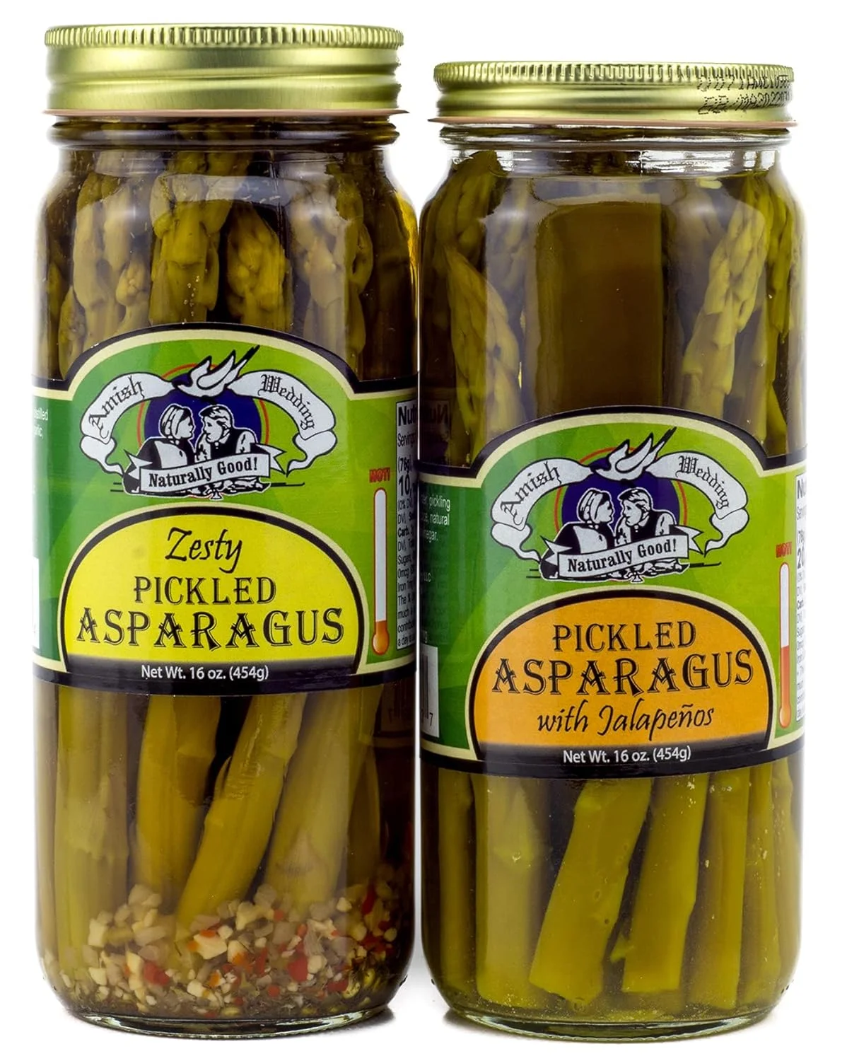 Naturally Good Zesty Pickled Asparagus & Pickled With Jalapenos 16 Oz. Jars Variety 2 Pack
