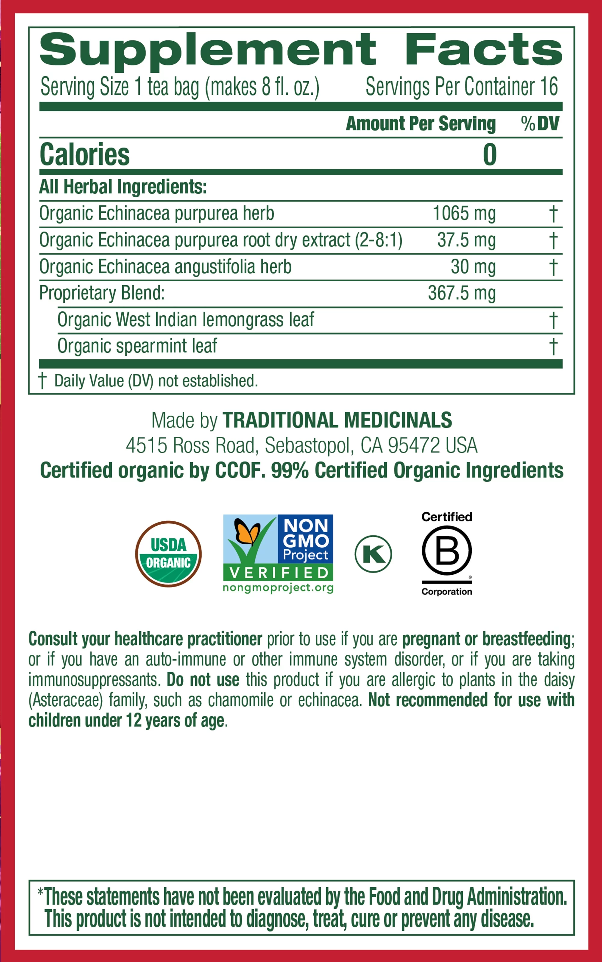 Traditional Medicinals Tea Cold Season Sampler Variety Pack (3 ct)