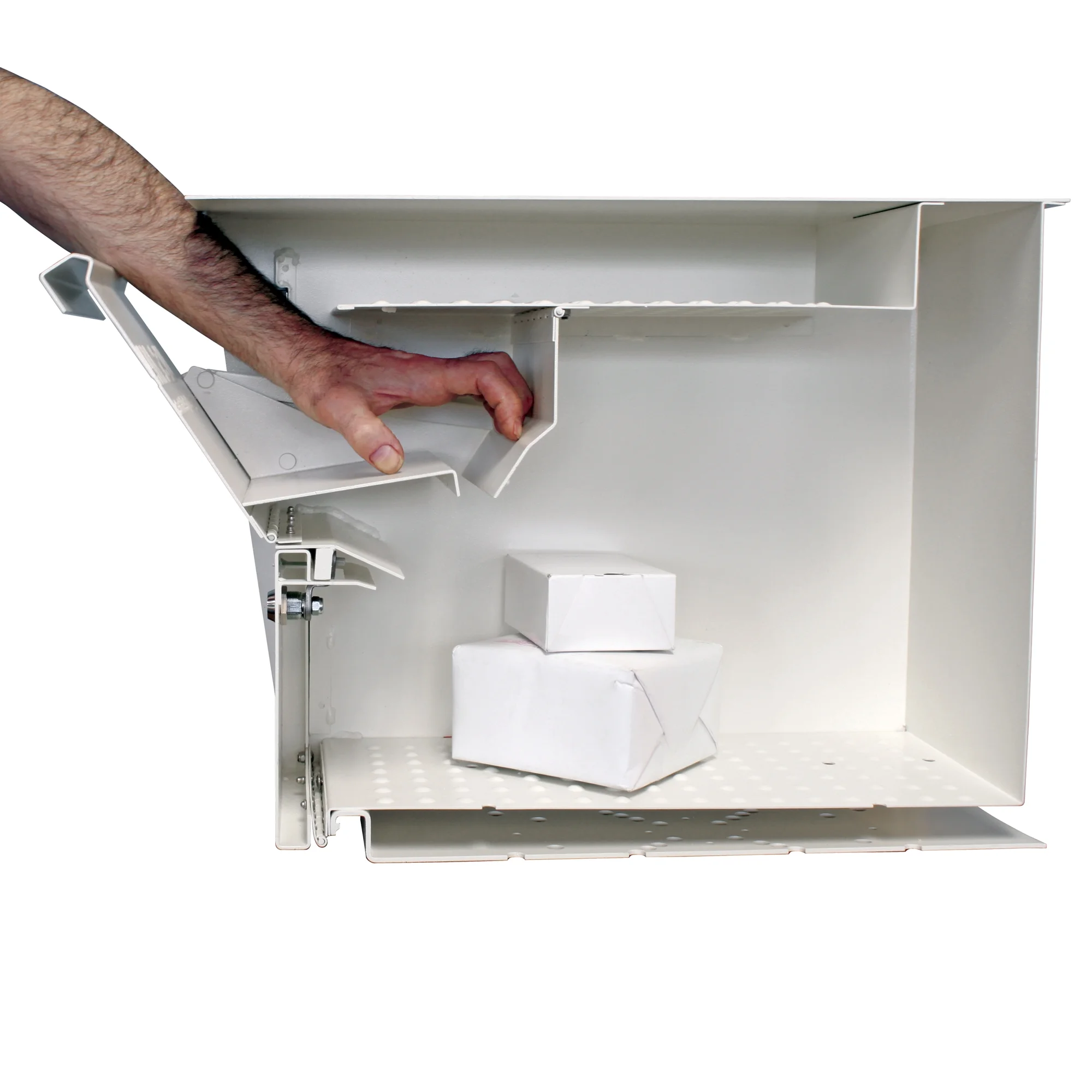 Package Master Locking Security Mailbox, Cream White