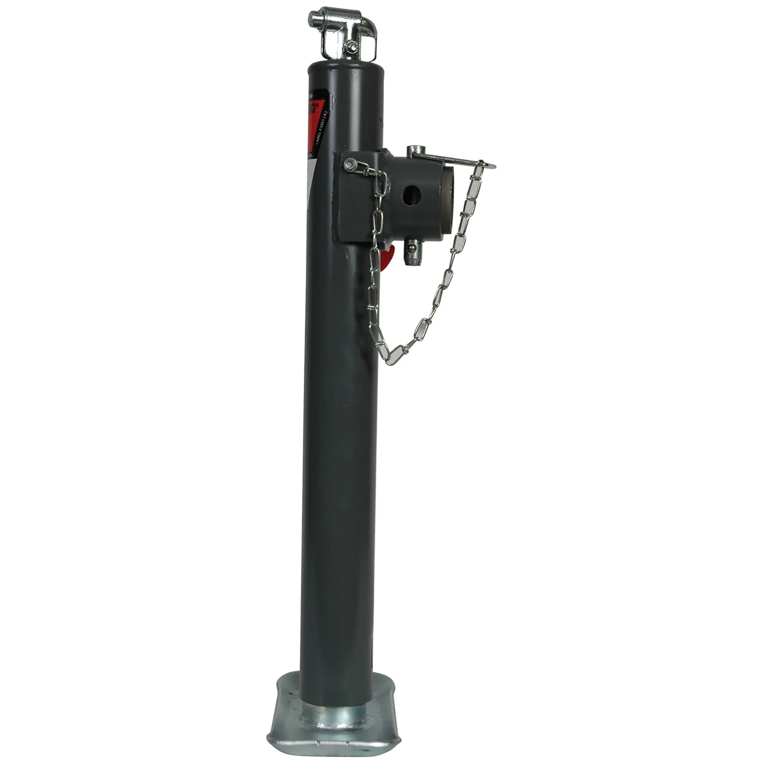 BULLDOG 158486 Round Trailer Jack, Side Mount, 2,000 lbs. Lift Capacity, Topwind, Weld-On, 15 Inch Travel