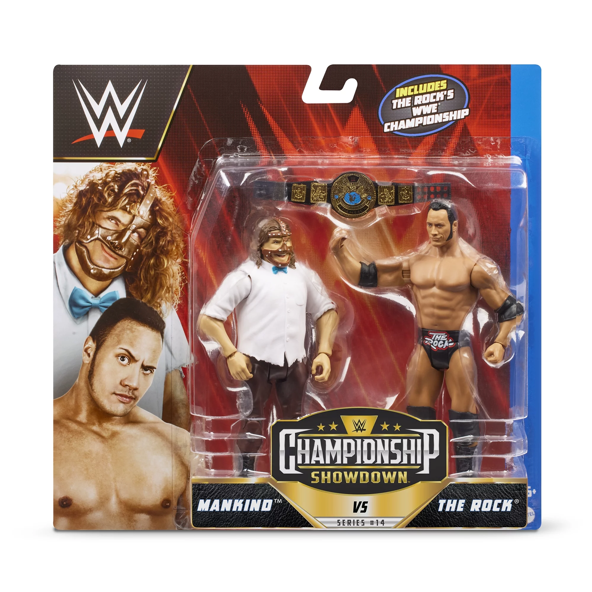 The Rock & Mankind - WWE Showdown 2-Packs 14 Mattel WWE Toy Wrestling Action Figures