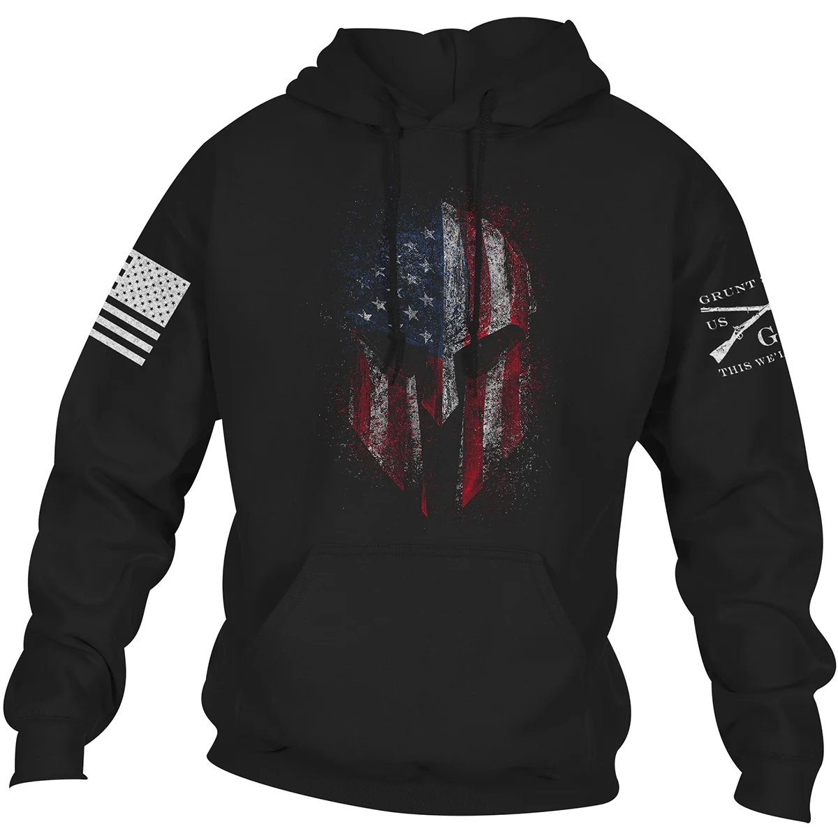 Grunt Style American Spartan 2.0 Pullover Hoodie - XL - Black