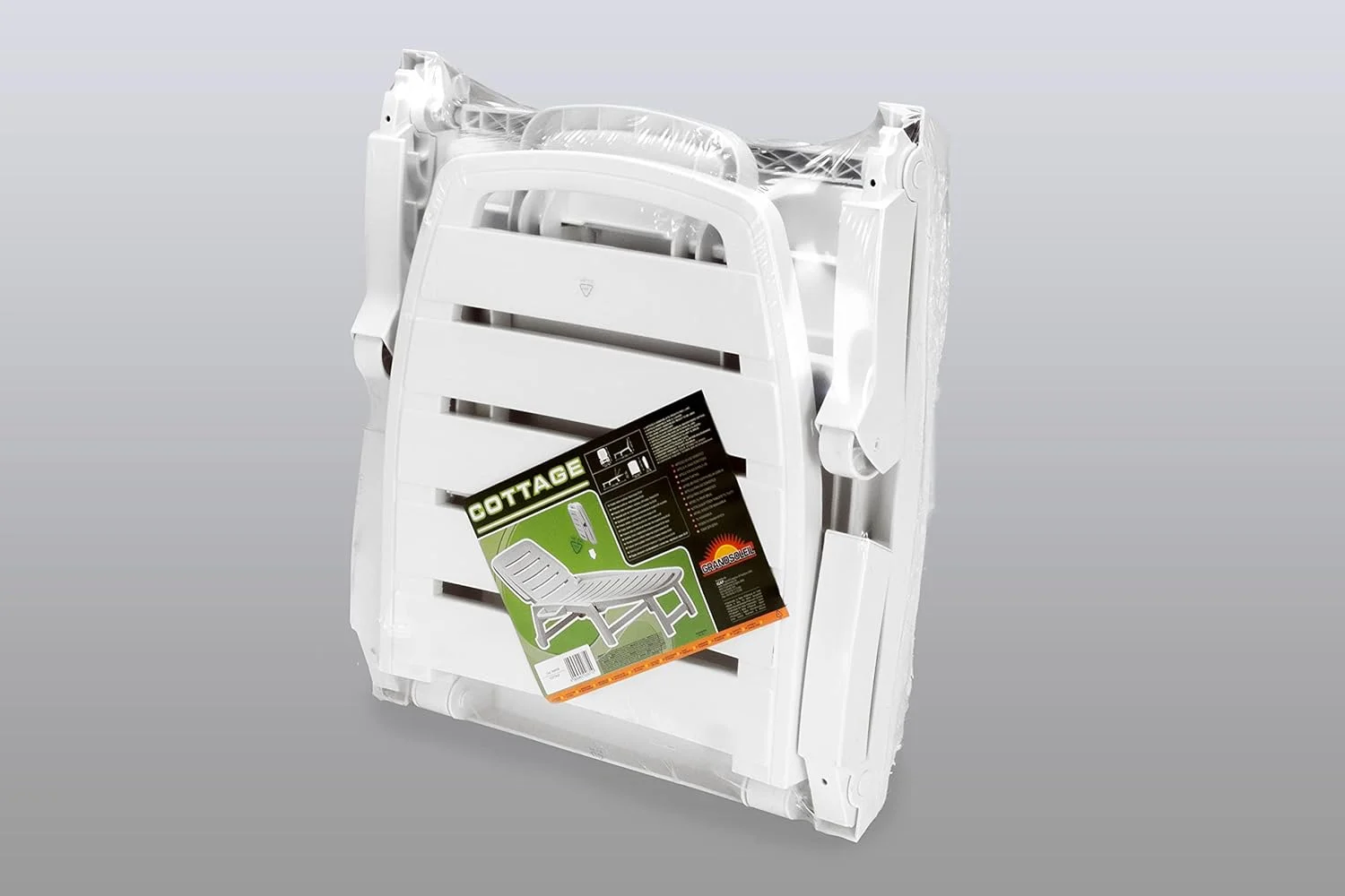 Sun Chair Lounger, 3 Position, White, 73 Long When Flat, Rolls Folds Deck Pool Backyard Sea Beach S6805BPF, Green, S6800V