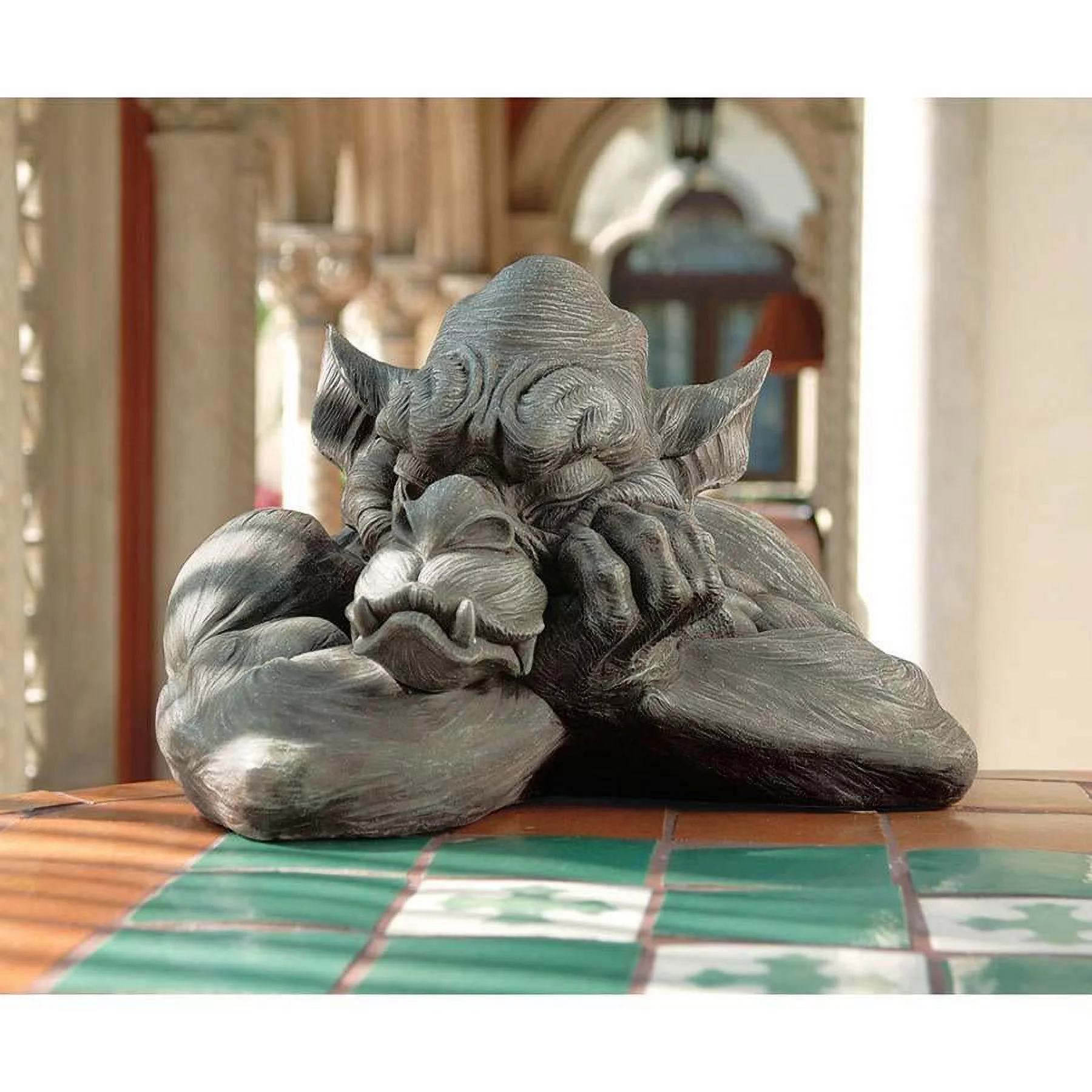 11.5" Sleeping Tired Goliath Dragon Gargoyle Sculpture Statue Figurine [Kitchen]