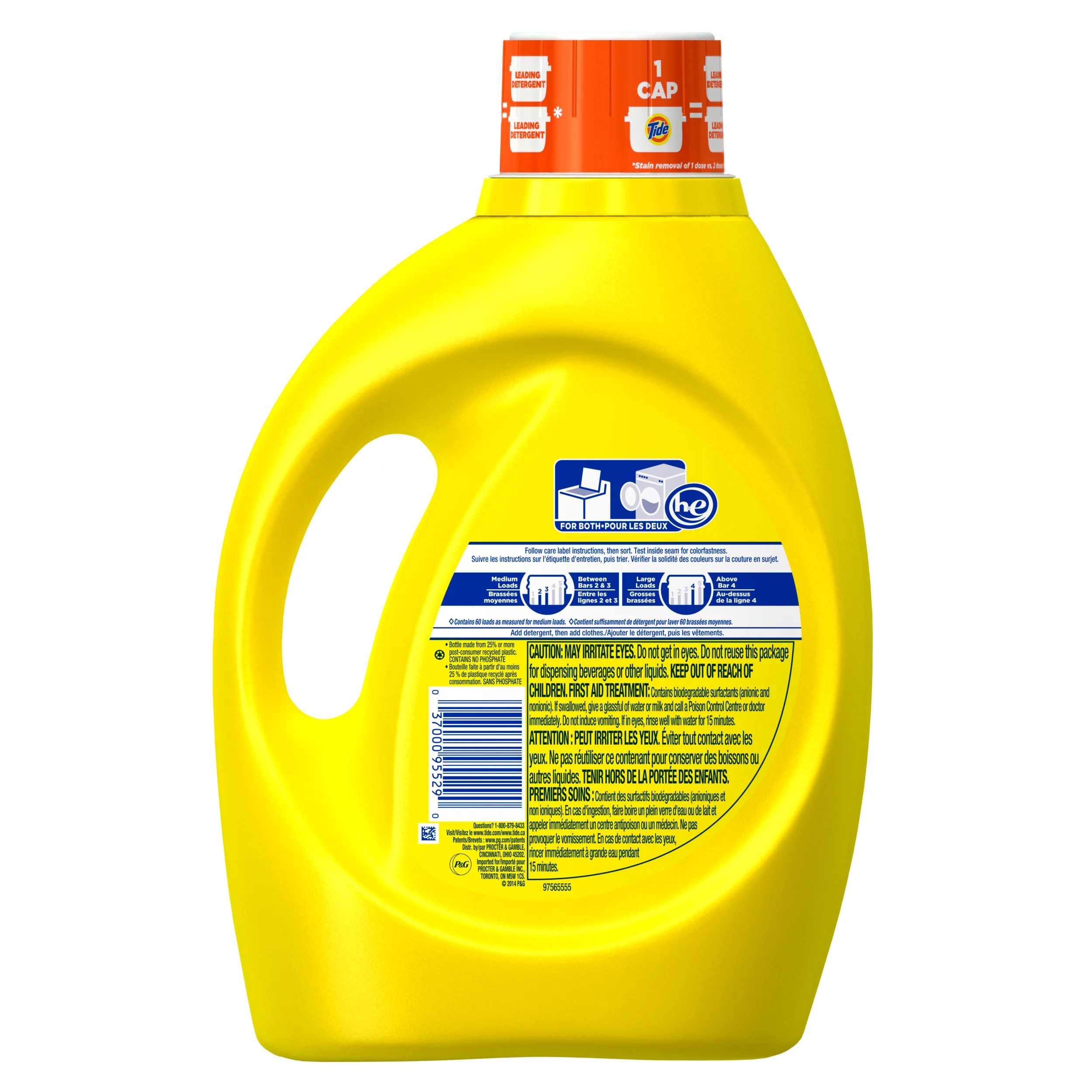 Tide Simply Clean & Sensitive HE Liquid Laundry Detergent, Cool Cotton Scent, 60 Loads 125 Oz