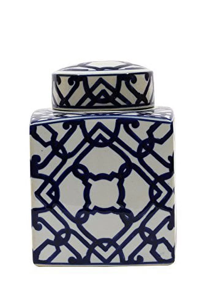 Desert Fields Blue and White Ginger Jar