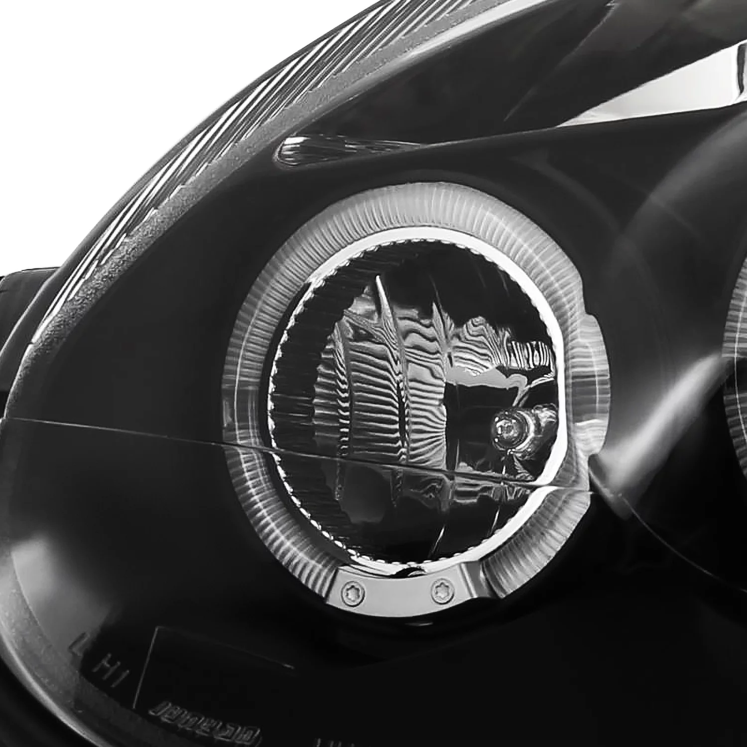 Spec-D Tuning LED Pro Headlights Black Compatible with 2003-2005 Dodge Neon Left + Right Pair Headlamps Assembly