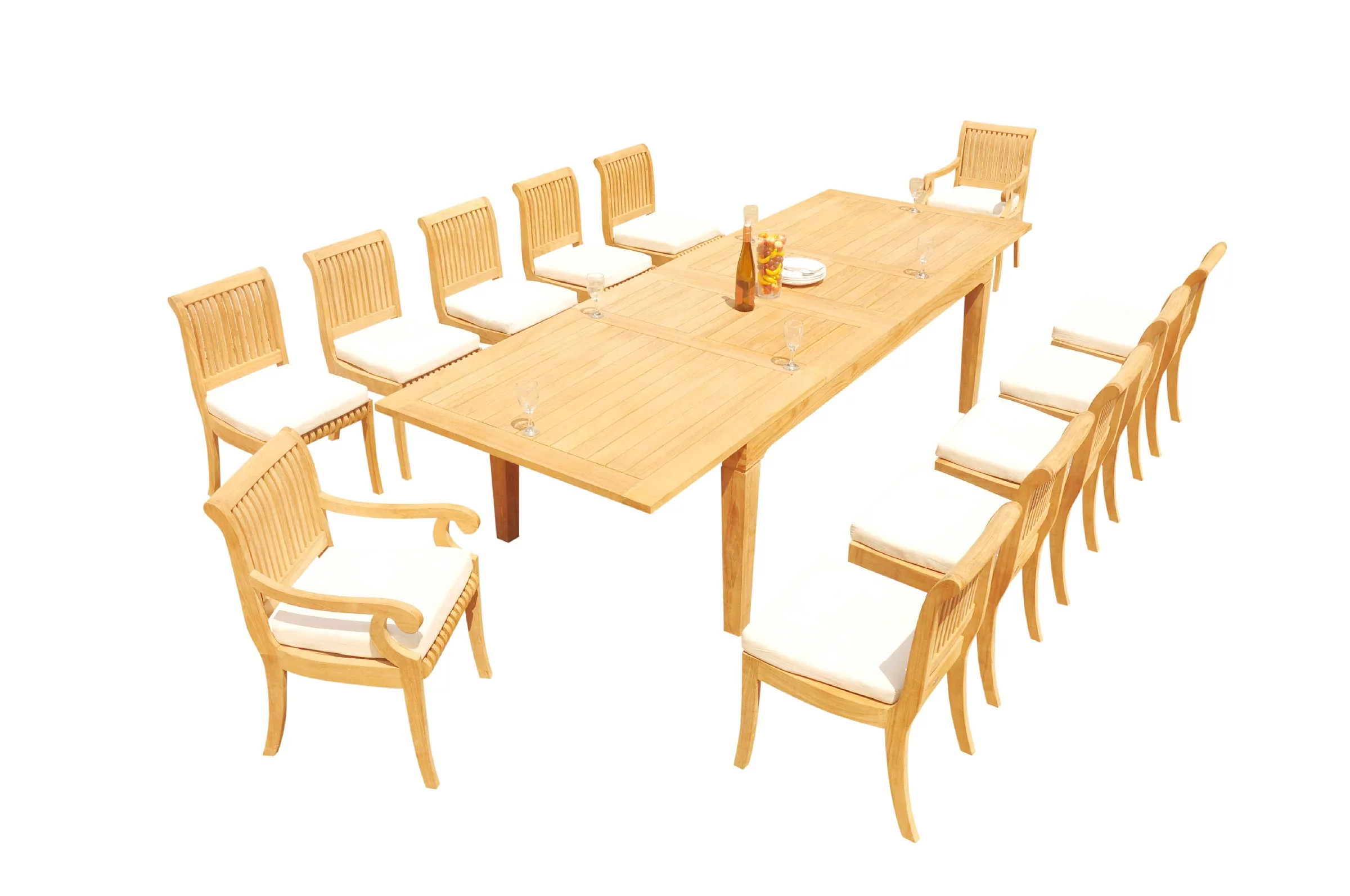 Grade-A Teak Dining Set: 12 Seater 13 Pc: 122