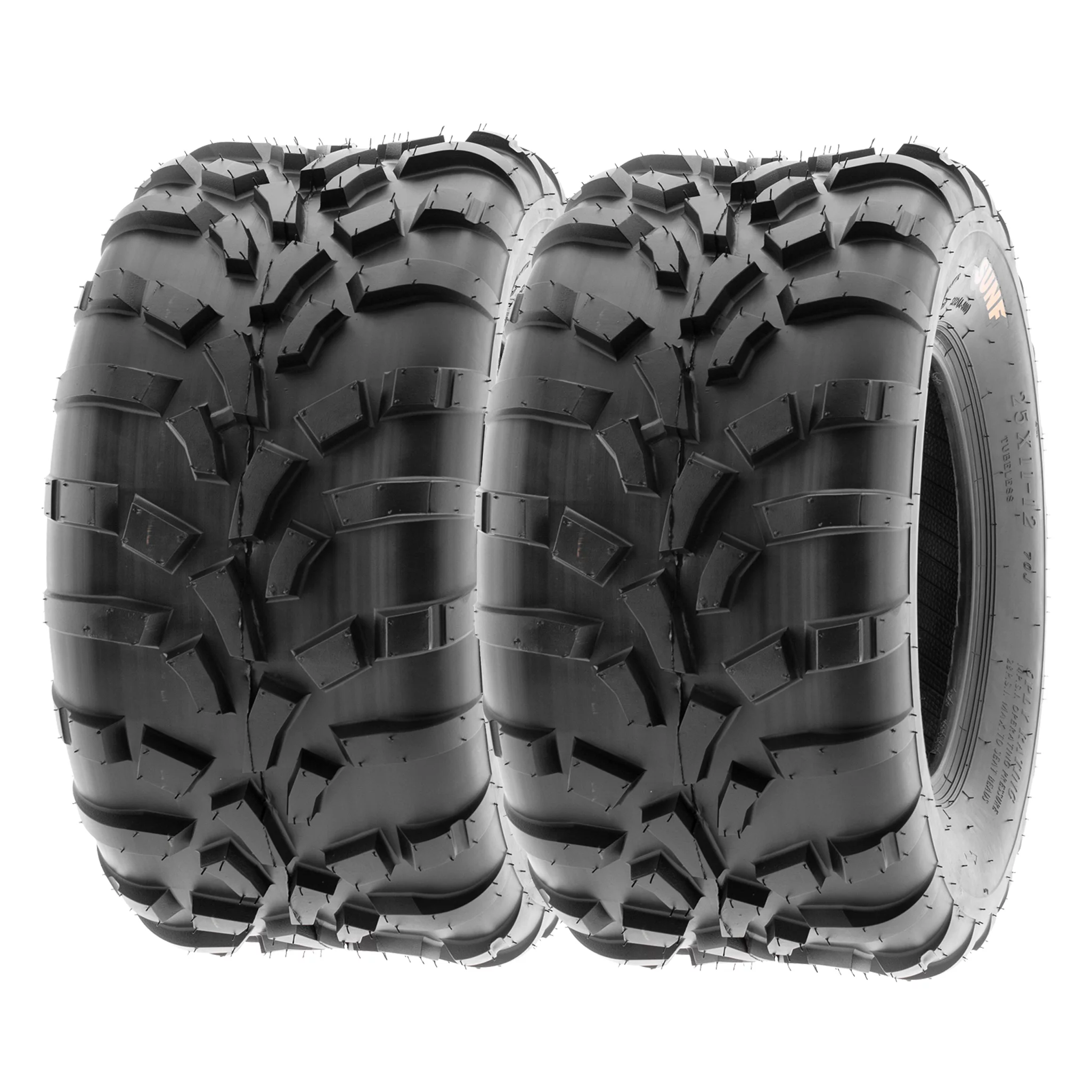SunF All Trail ATV UTV Tires 25x8-12 6 PR & 25x10-12 6 PR A010 (Complete Full Set of 4)