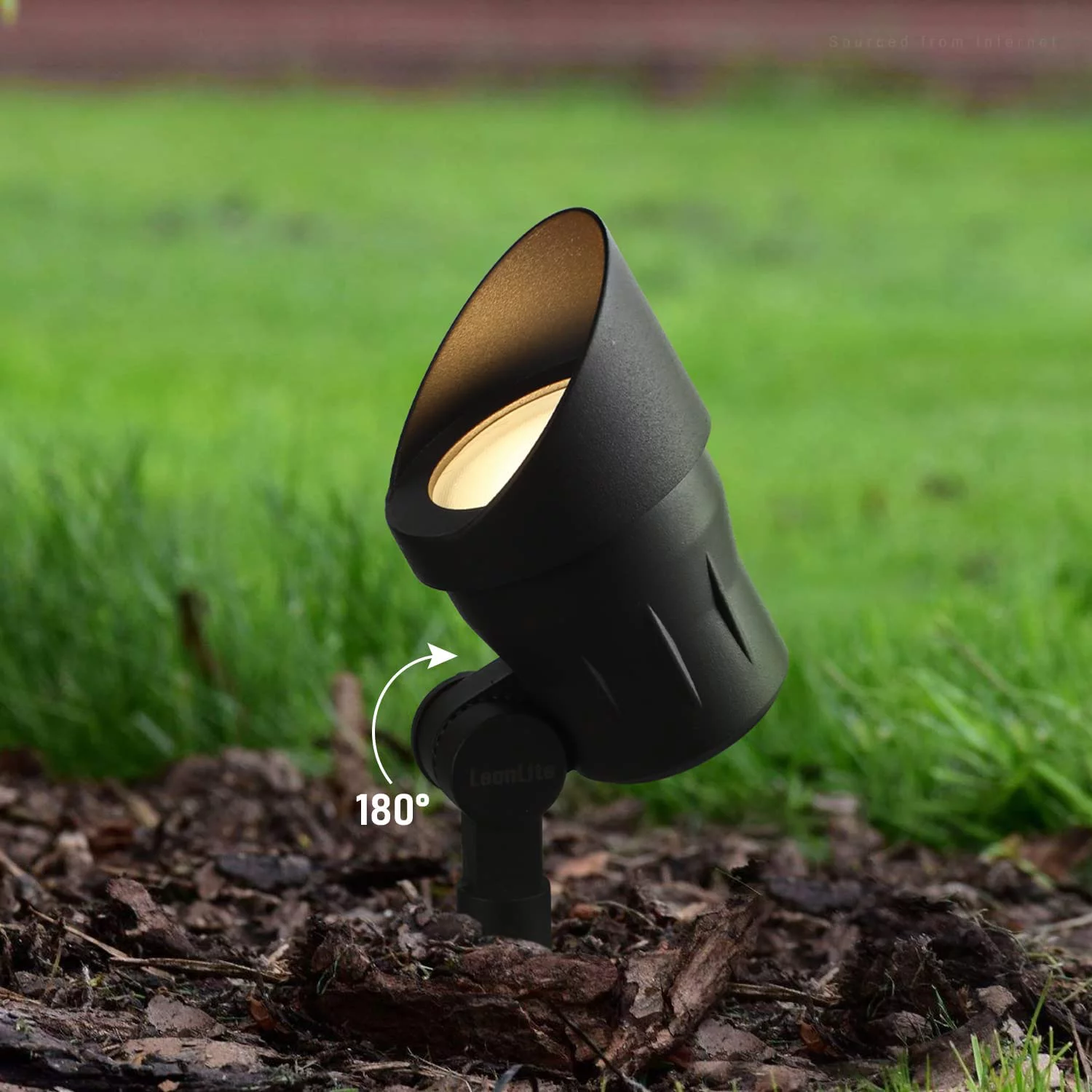 RUO Low Voltage LED Landscape Spotlight, 12V AC/DC Die-cast Aluminum Low Voltage Garden Lights, CRI90+ Waterproof for Outdoor Yard Bush Lighting, Bronze, 3000K Warm White, Pack of 6