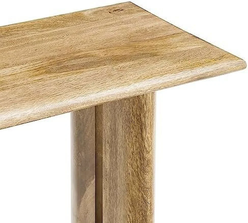 Amistad 46" Solid Wood Modern Farmhouse Console Table in Walnut