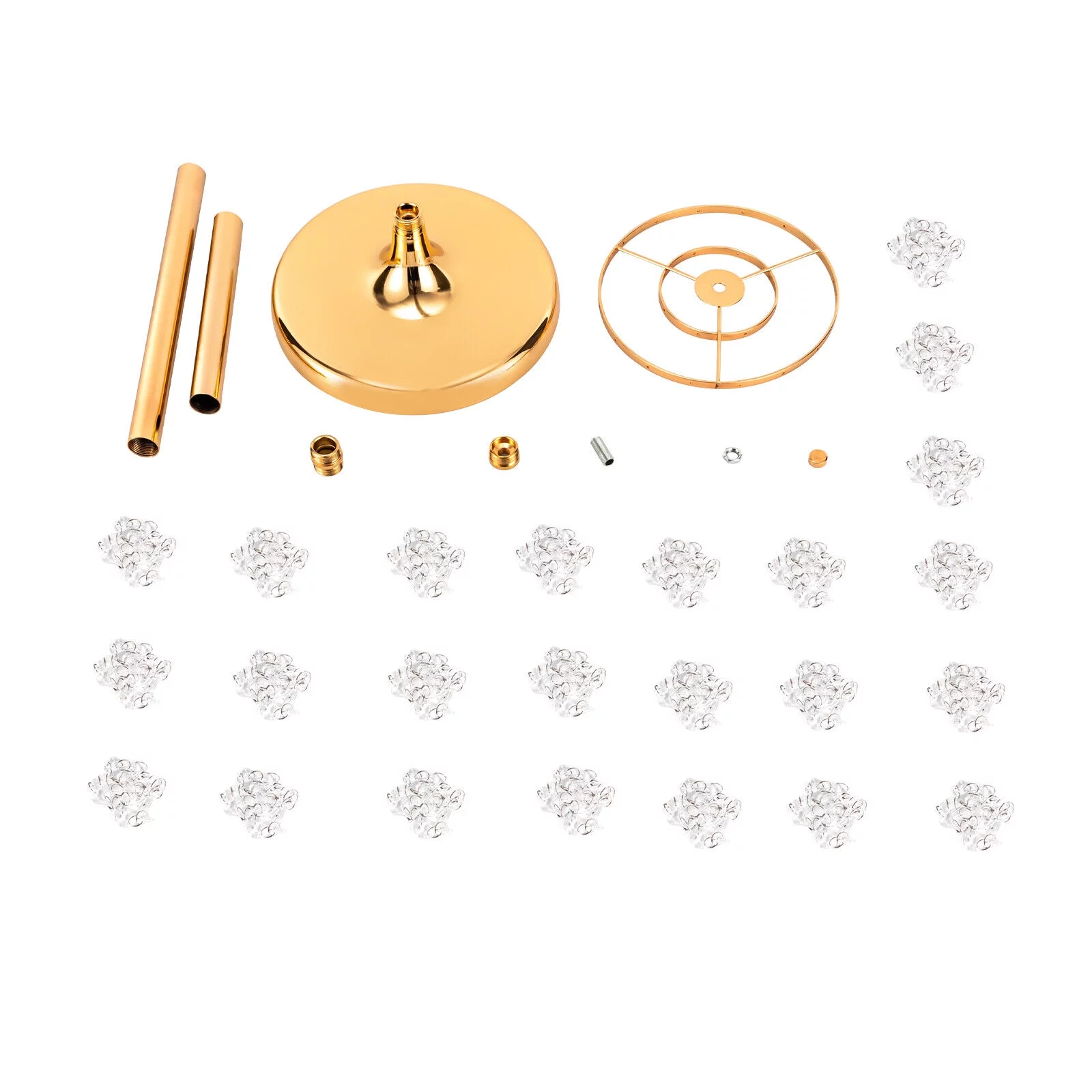 10 PCS Metal Gold Flower Vase Wedding Table Centerpieces Acrylic Crystal Flower Stand