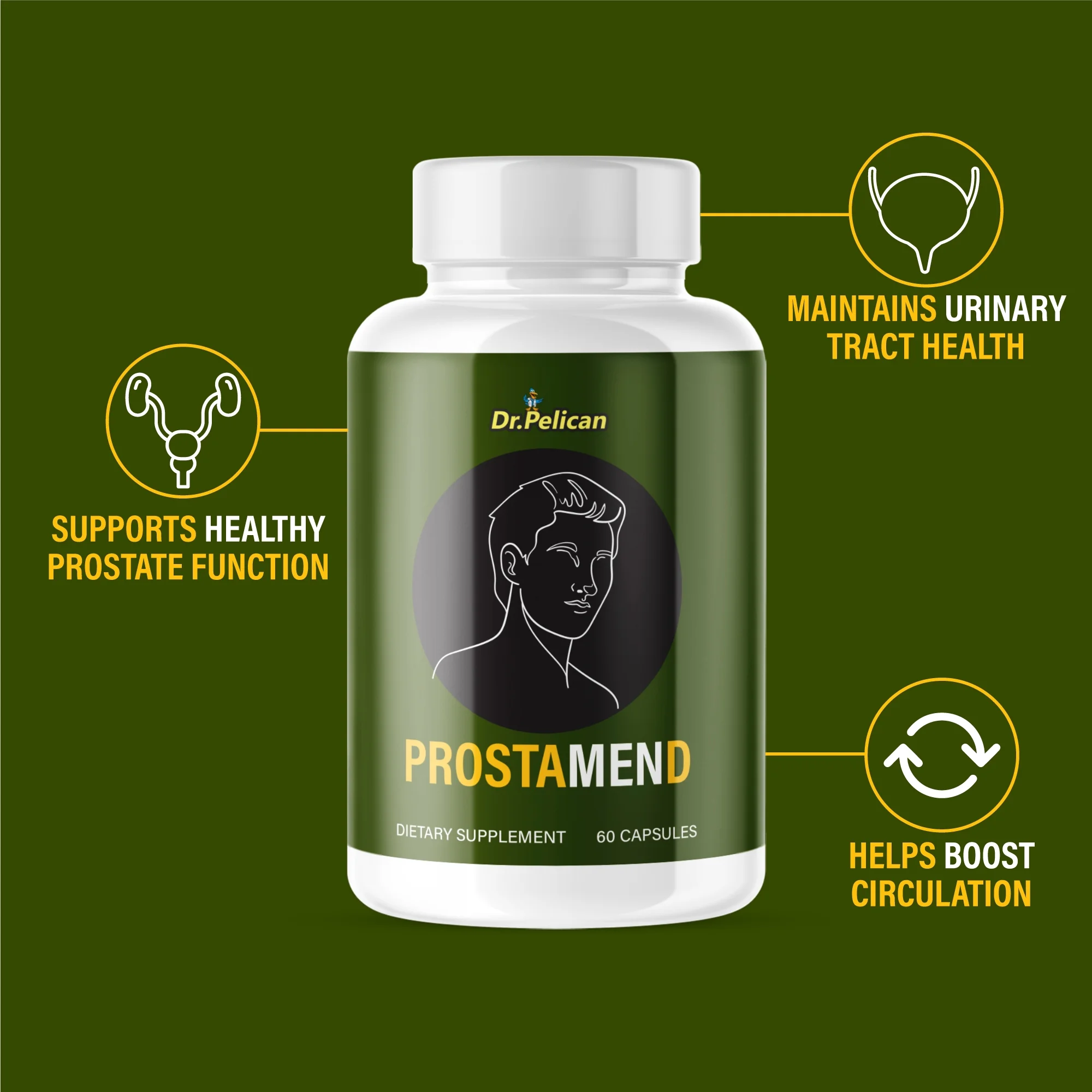Prostamend- Prostate Support- 2 Bottles- 120 Capsules