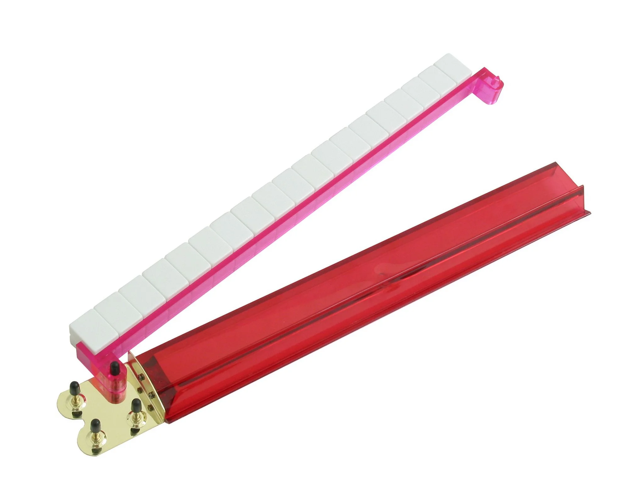 White Swan American Mahjong Set in Luggage-Style Blue Case - White/Blue Tiles - Classic Pusher Arms