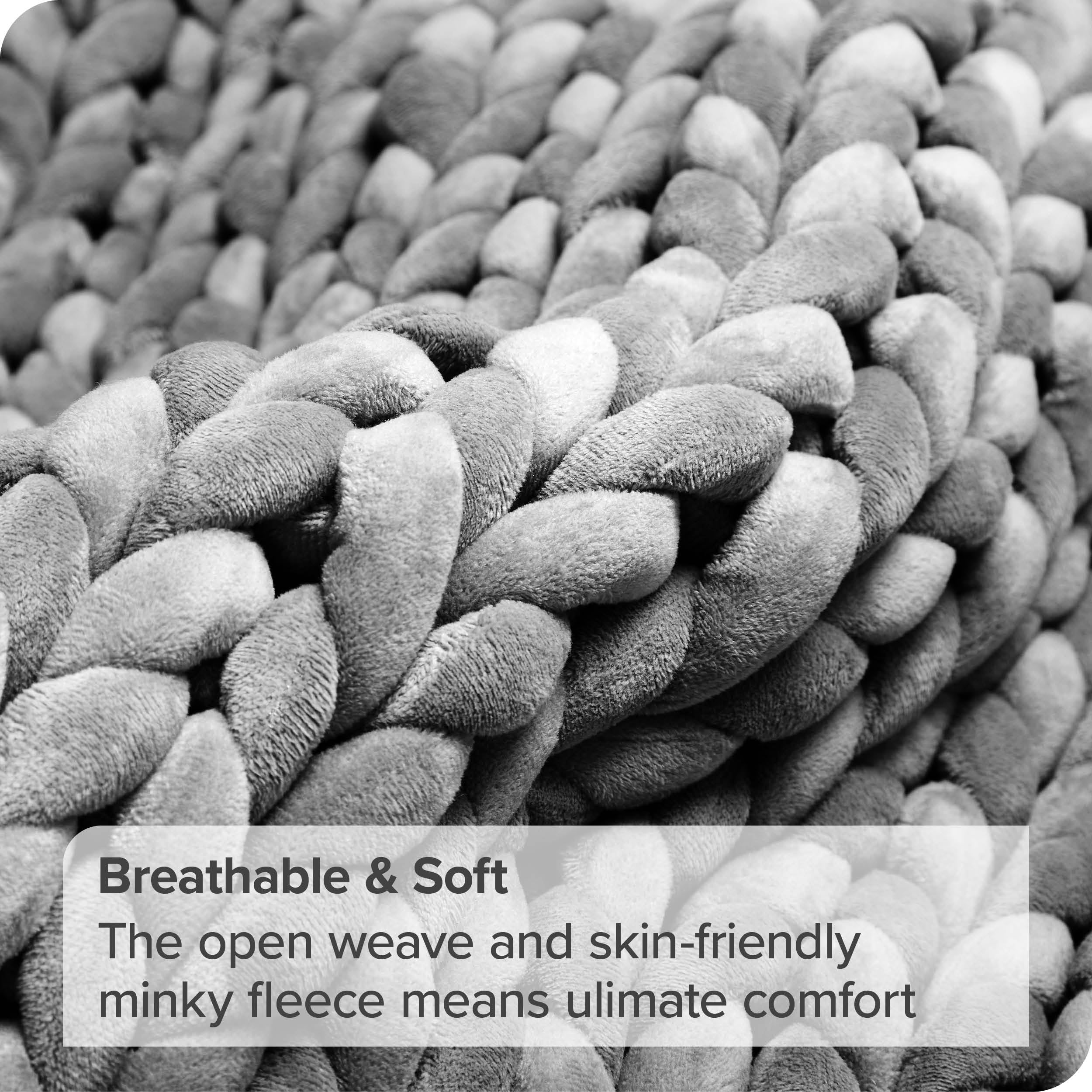 Bare Home 12lb Chunky Weighted Blanket for Kids - 48