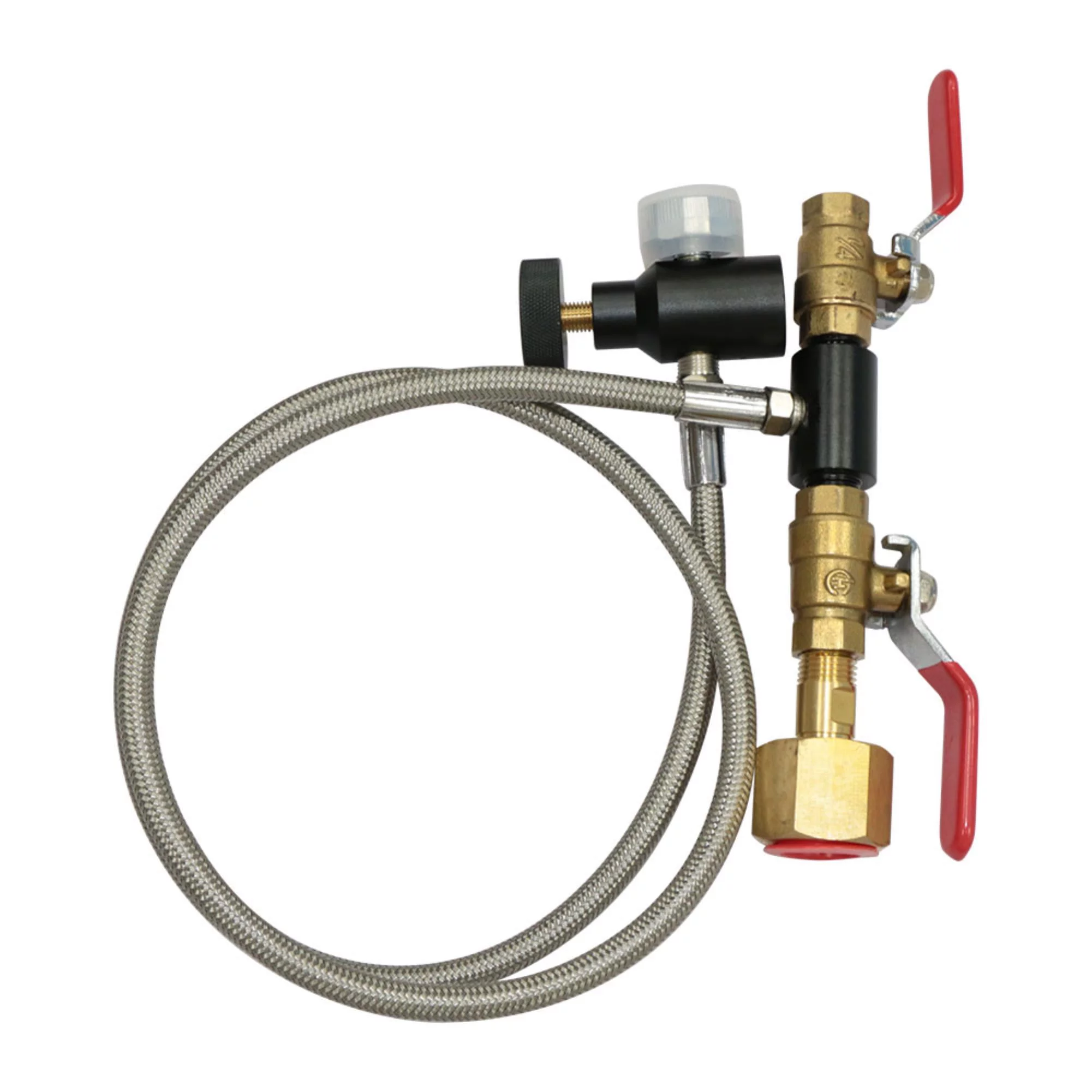 Efficiently Refill Your Soda Tank with CO2 Cylinder Refill Adapter Kit - 36 Inch Hose, Gauge, and CGA-320 Connector - Ultimate Soda Maker Tool