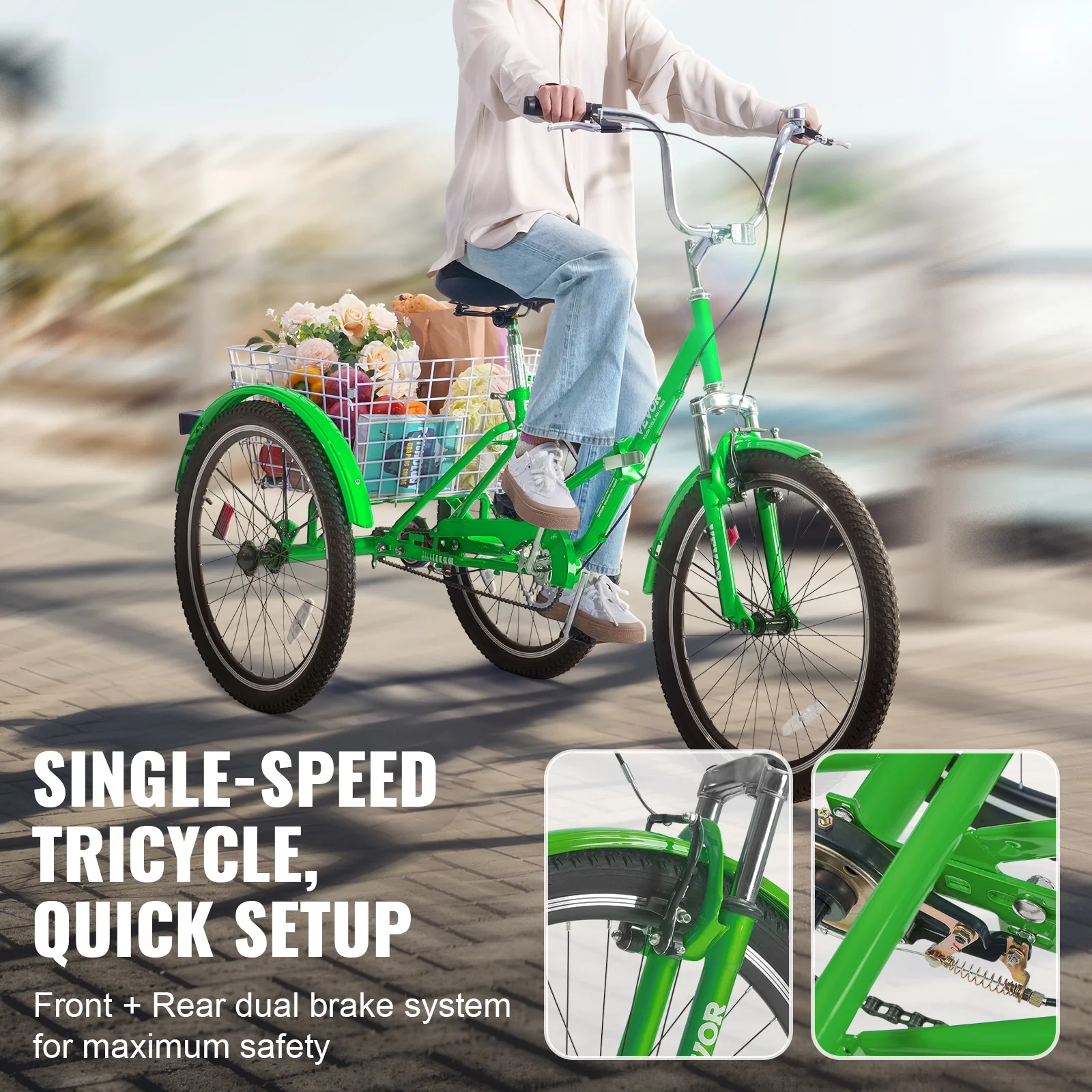 SKYSHALO Folding Adult Tricycle 24
