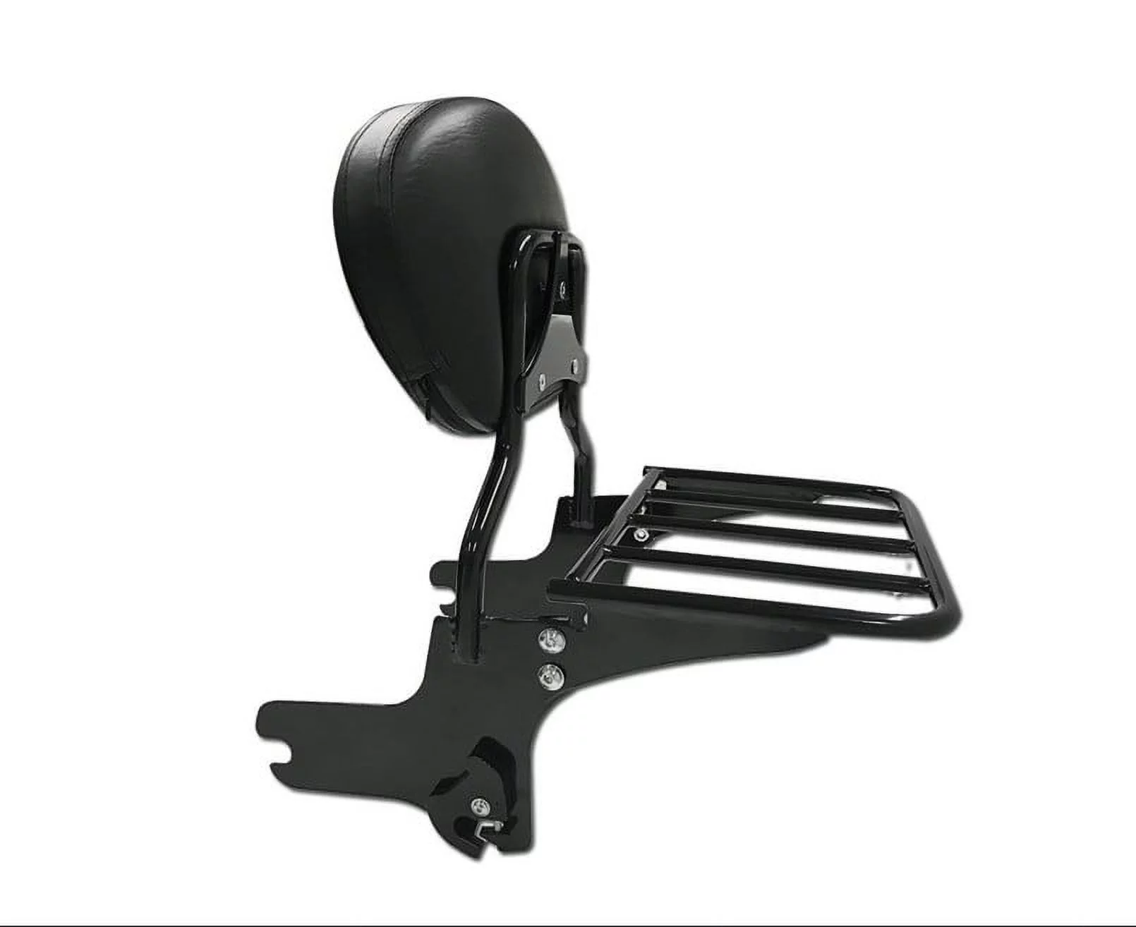 HTT Black Detachable Backrest Sissy Bar with Luggage Rack for 1997-2008 Harley Touring Electra Glide Road Glide Road King Street Glide