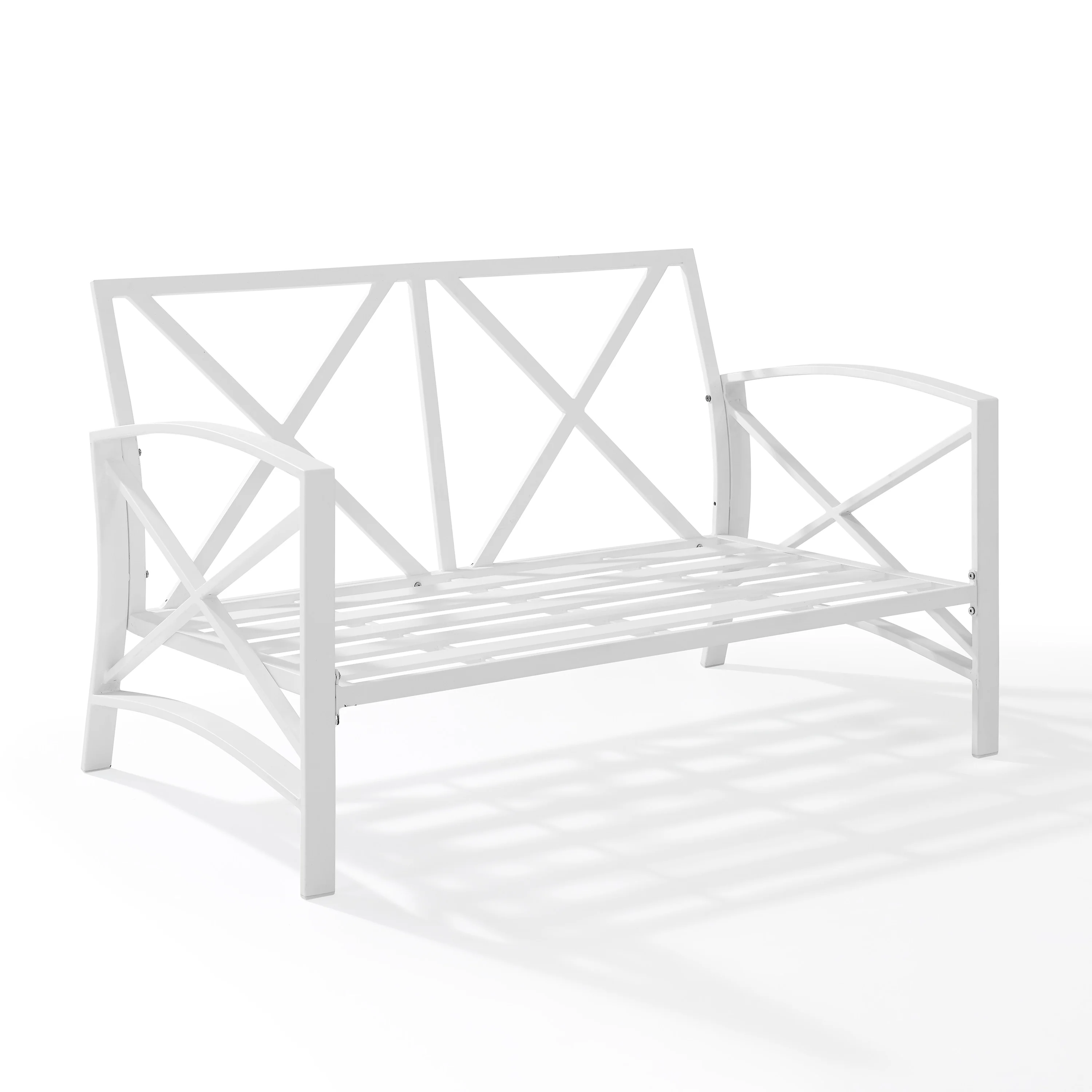 Crosley Furniture Kaplan Outdoor Metal Loveseat - 54 W x 30.5 D x 32 H