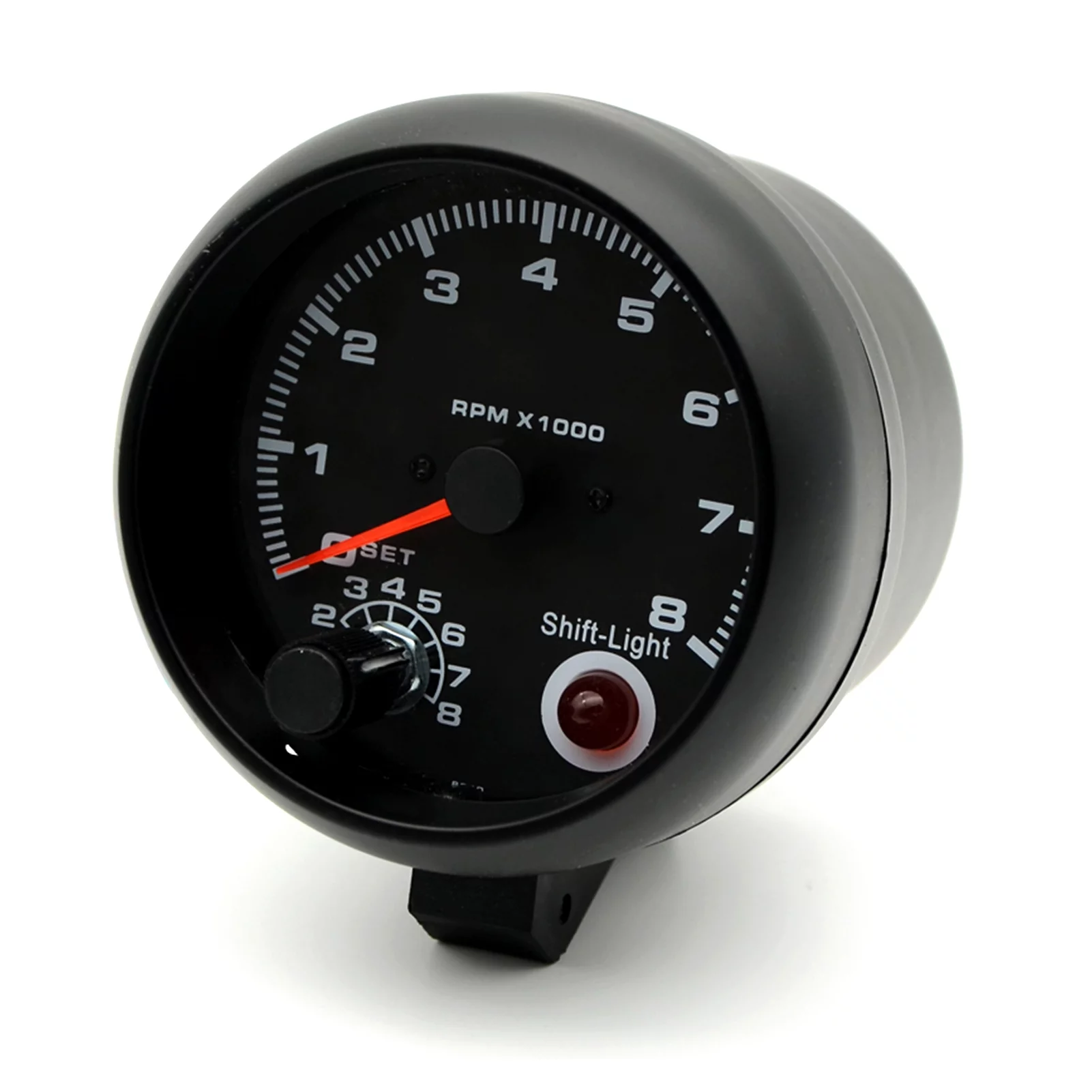 Gecheer 3.75'' Car Universal Black Tachometer Gauge Blue Inter light 0-8000 RPM