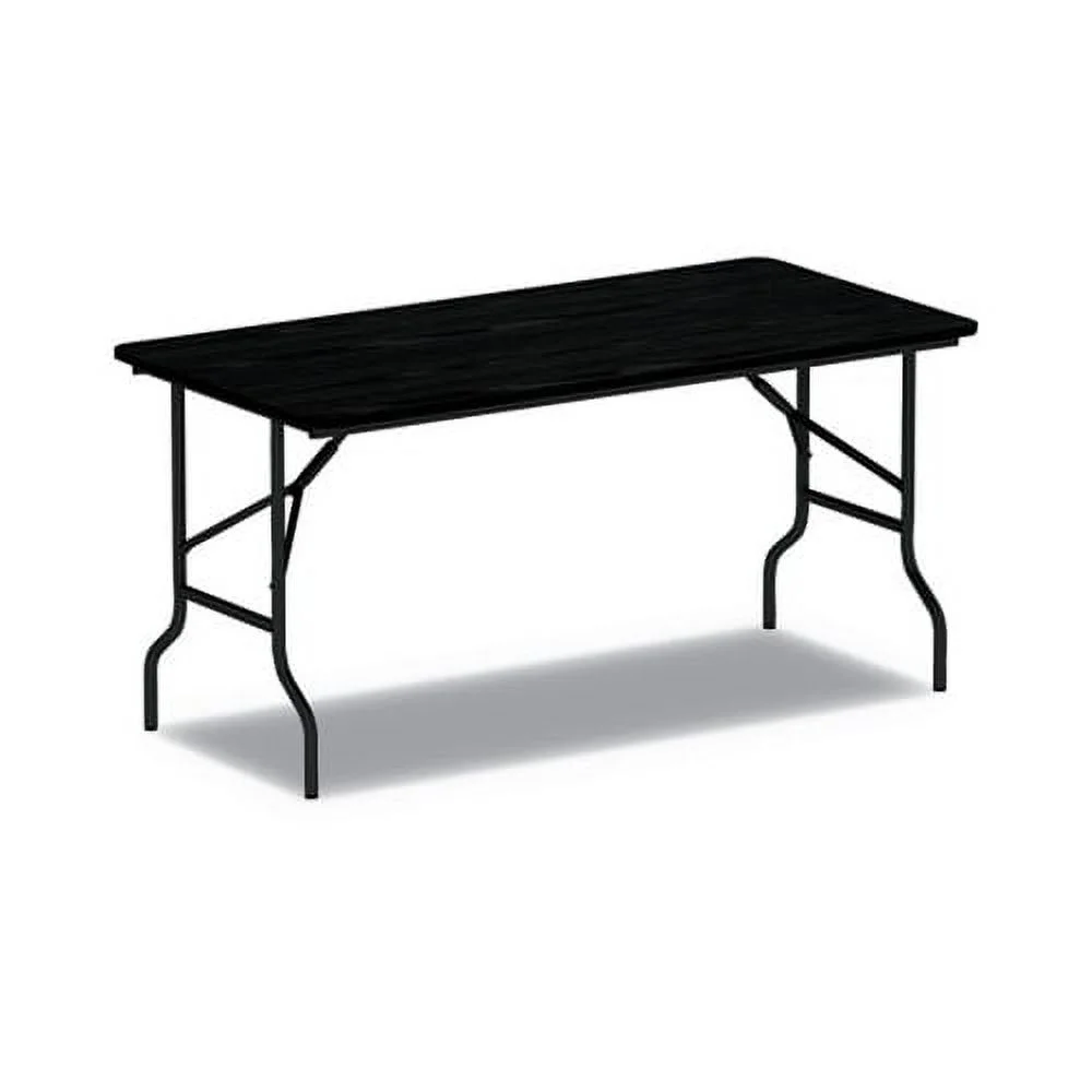 Wood Folding Table 48w x 23 7/8d x 29h, Black