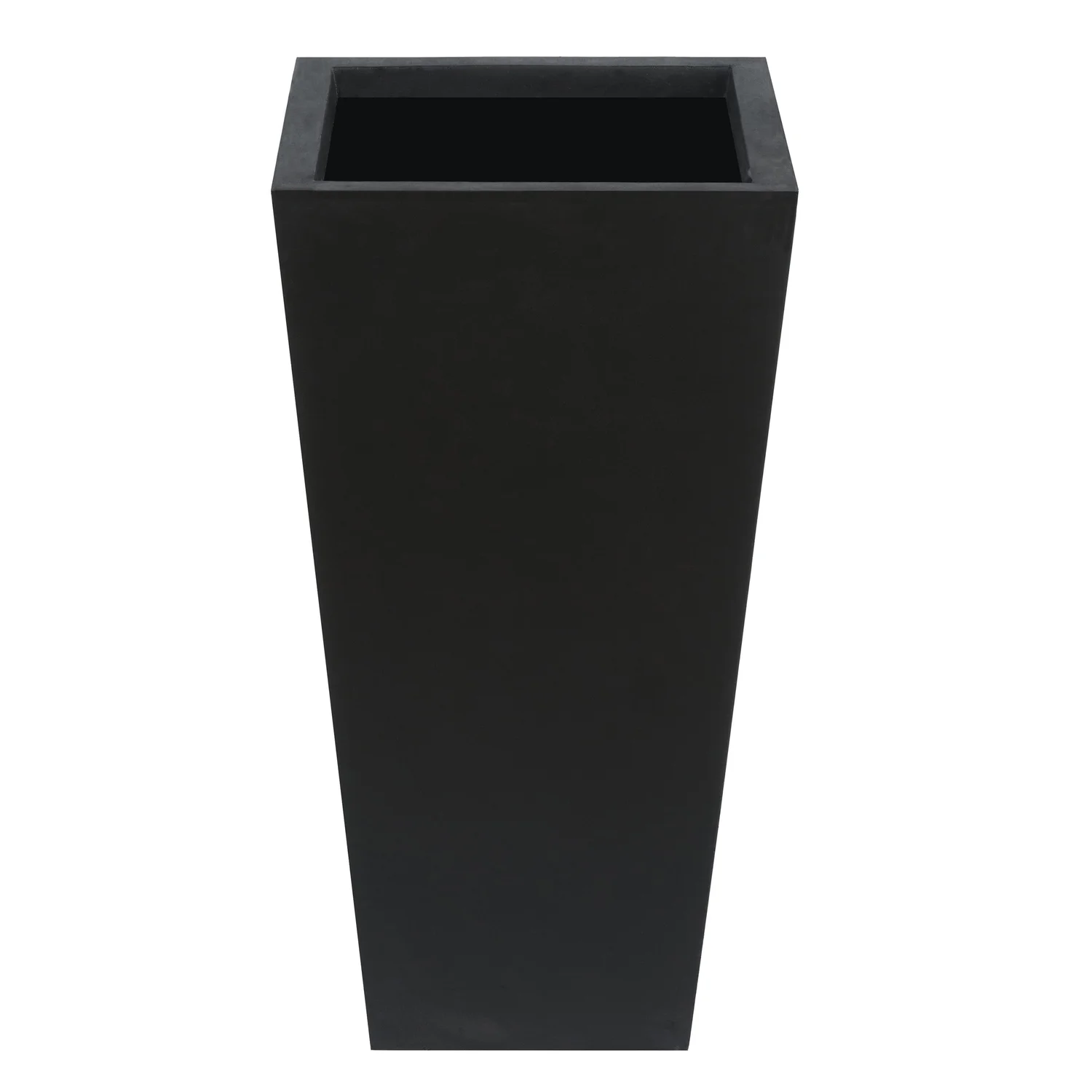 LuxenHome Black MgO 24.2in. H Tall Tapered Planter