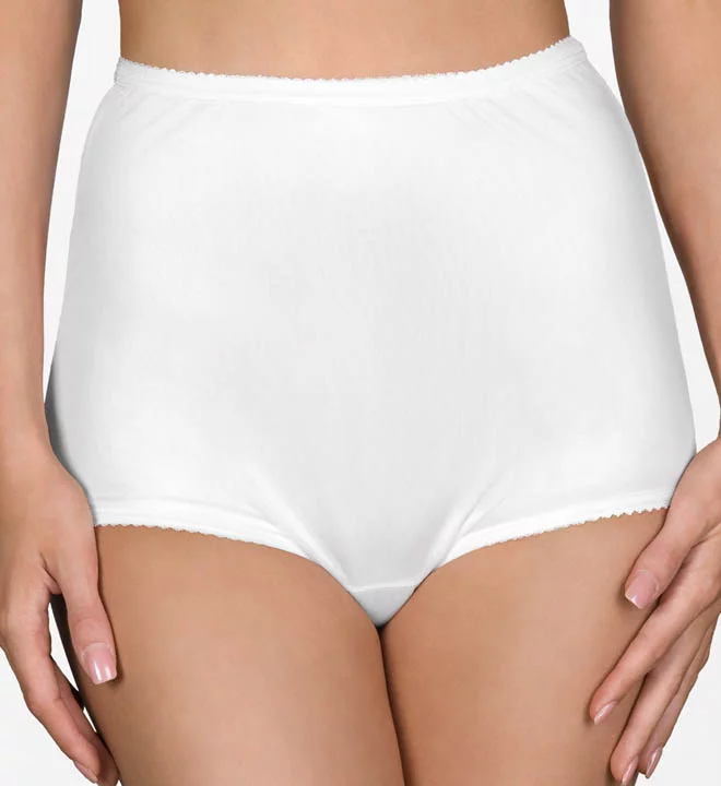 Women's Shadowline 17042 Pants & Daywear Nylon Classic Brief Panty (White 7)