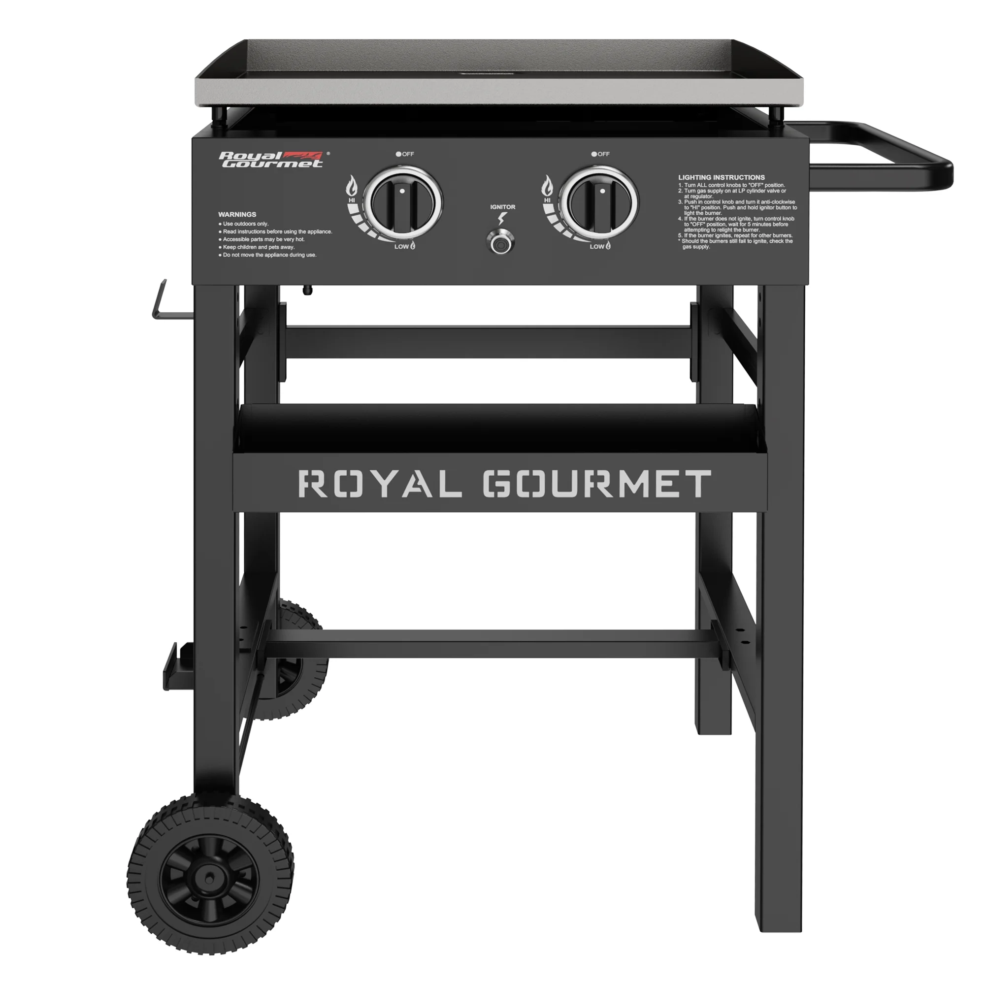 Royal Gourmet GB2000N 23-Inch Flat Top Gas Griddle, 2-Burner Outdoor Griddle