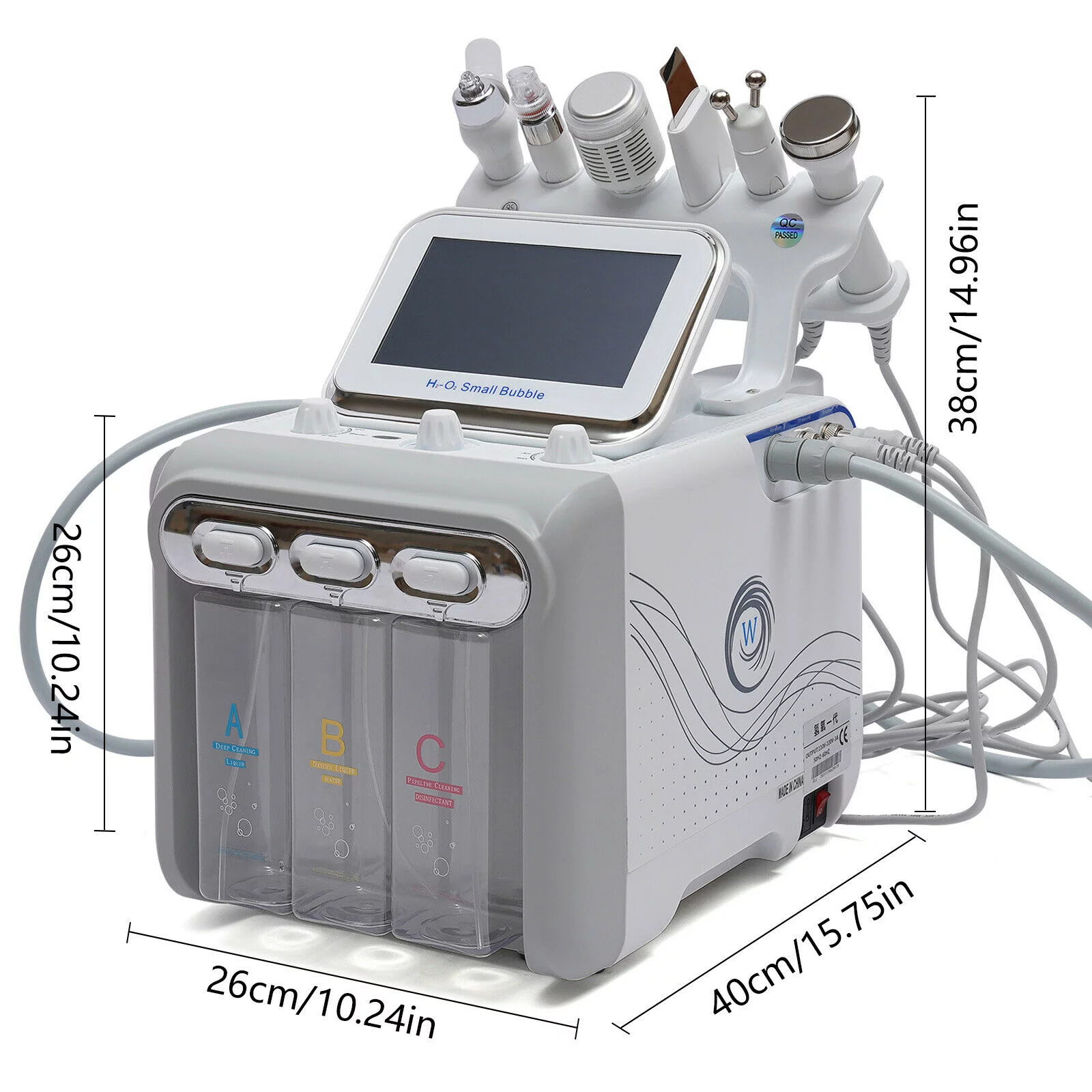 ANQIDI 7-in-1 Facial Hydro Spa Ultrasonic Beauty Machine Facial Skin Cleansing Dermabrasion Beauty Machine