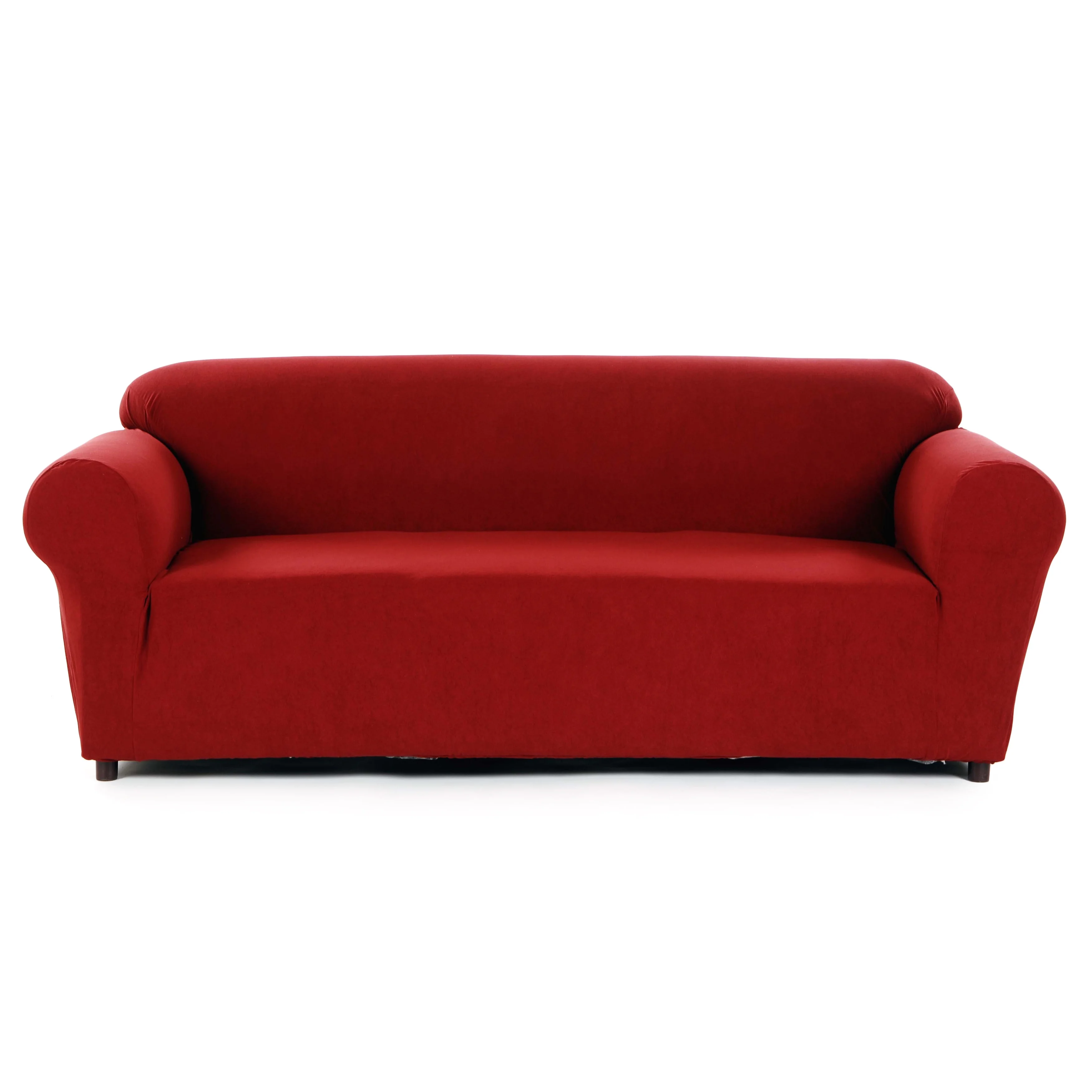 Classic Slipcovers  Snowball Stretch Sofa Slipcover Grey