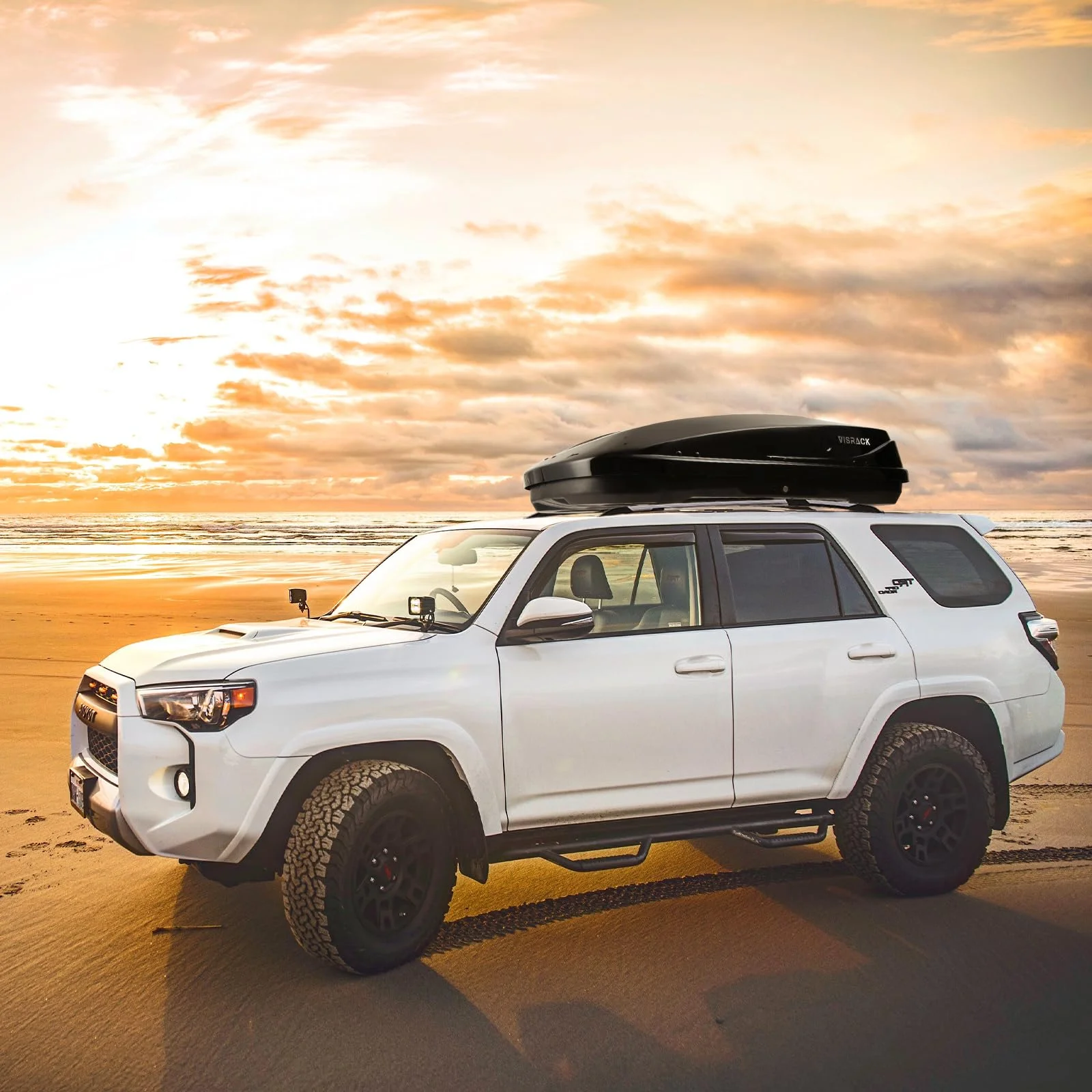 Gxcevsou 13 Cubic Feet Rooftop Cargo Carrier Box, Heavy Duty Hard Shell Roof with Security Keys, Waterproof Rooftop Cargo Box, 56 (L) x 30 (W) x 13.7(H) Inches, (Tool-Free Install), Black