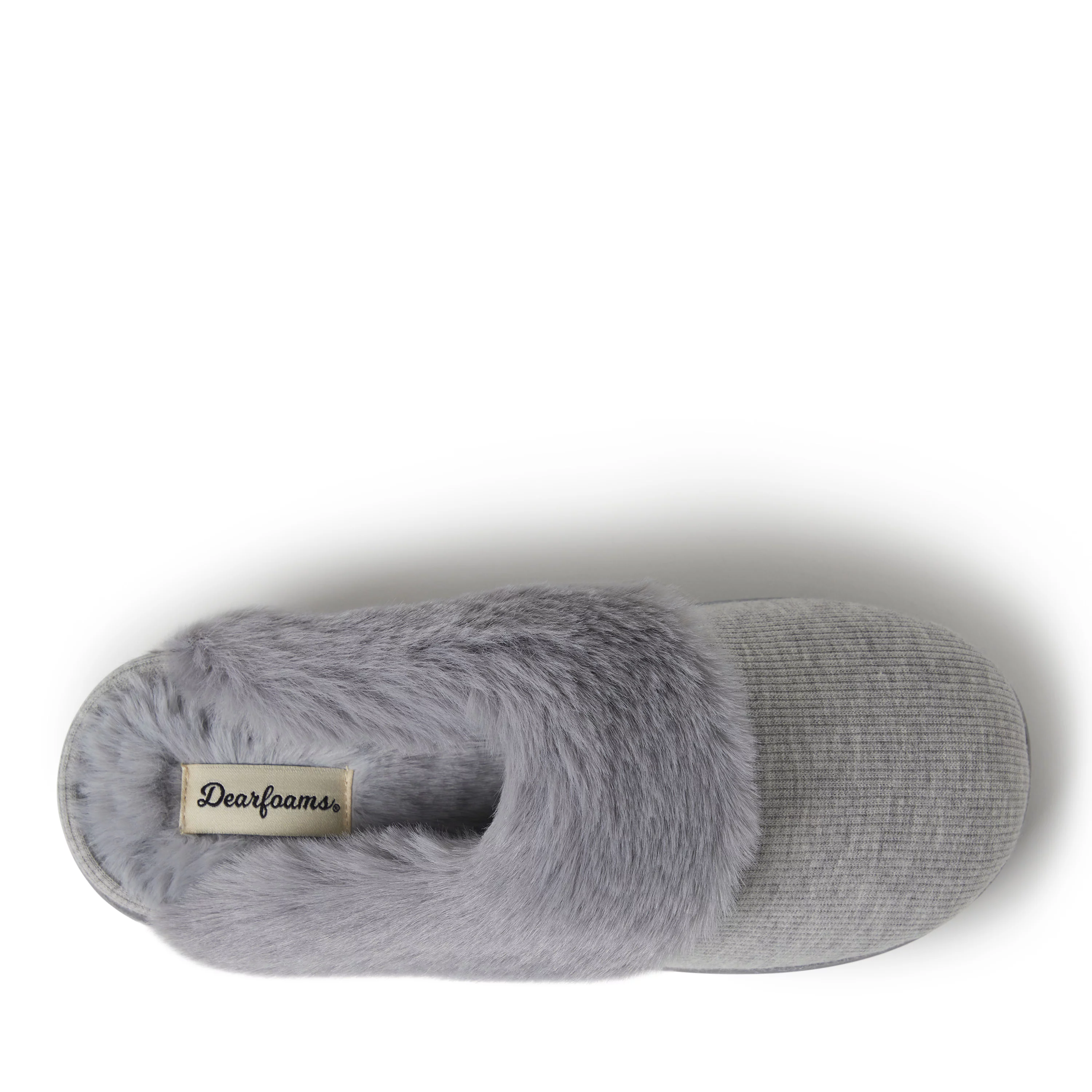 Dearfoams Women's Dahlia Rib Knit Scuff Indoor/Outdoor Slipper