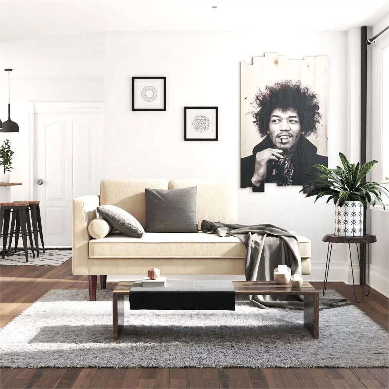 DHP Nico Contemporary Wood Daybed, Ivory