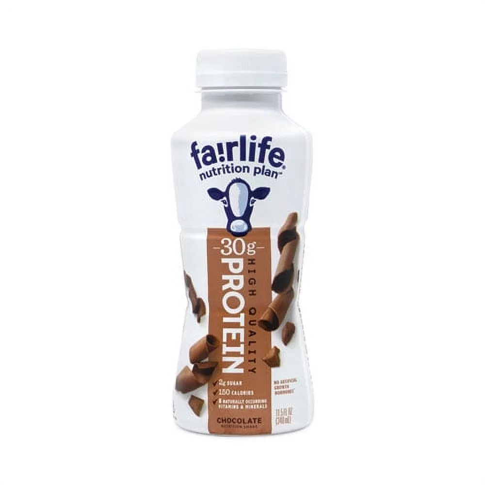 Fairlife High Protein Chocolate Nutrition Shake, 11.5 oz Bottle, 12/Pack
