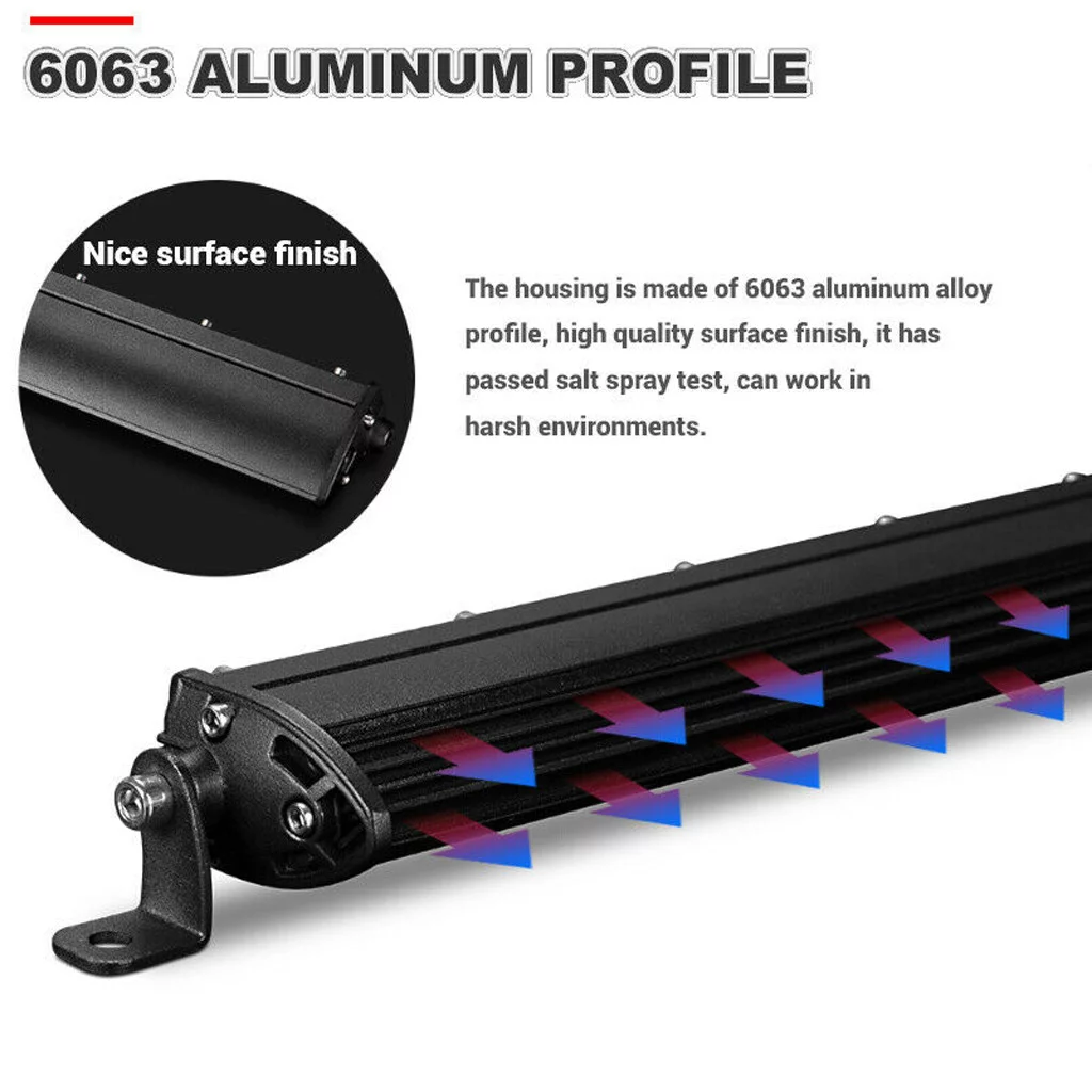 FHKOEGHS NEW 10 inch Ultra-Thin LED Light Bar Combo Beam Spots Floods Beam ATV 10inch
