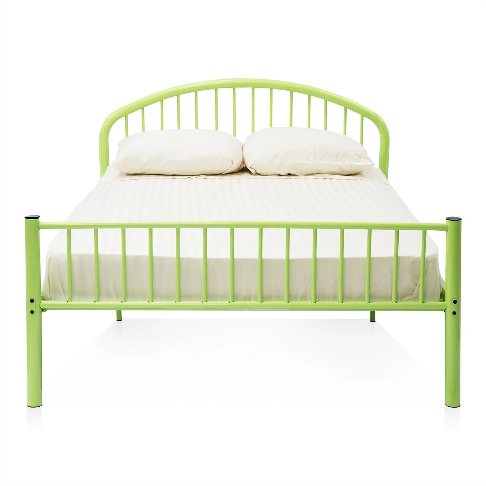 Furniture of America Capelli Contemporary Metal Slat Full Panel Bed in Green