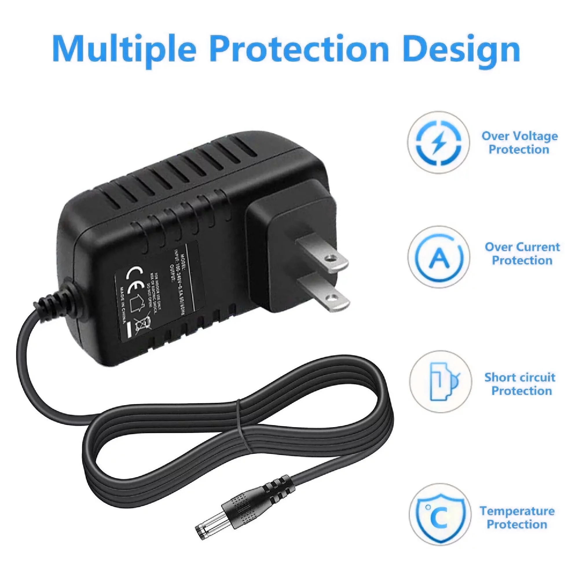 KONKIN BOO 12V Battery Charger Compatible for Ride On Toys 12 Volt Powered Wheel Charger Compatible for SUV Kid Trax Dynacraft Wrangler Kids Ride On Cars Baby Electric Power Supply Adapter