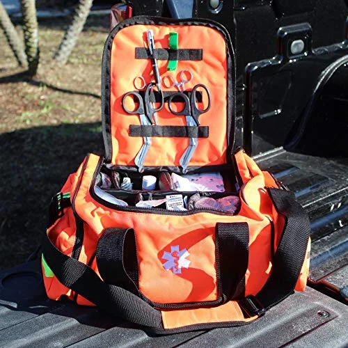 Luminary Modular First Responder Bag Large Capacity Fully Stocked Medical Supplies EMS EMT Paramedic First Care Provider Reflective Trauma Kit