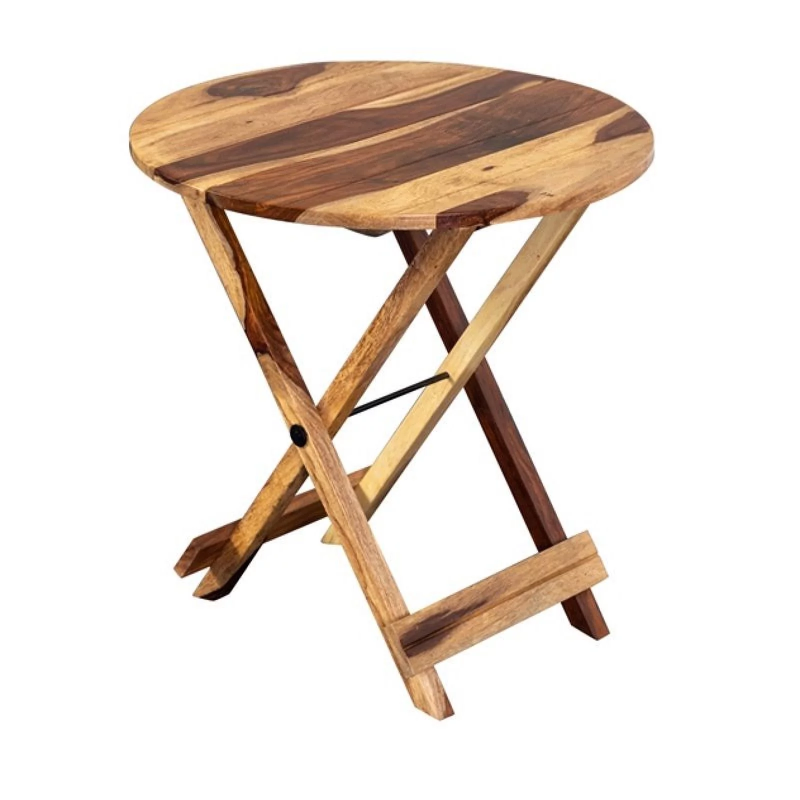 Hawthorne Collections Solid Wood Round Accent Table - Harvest Brown