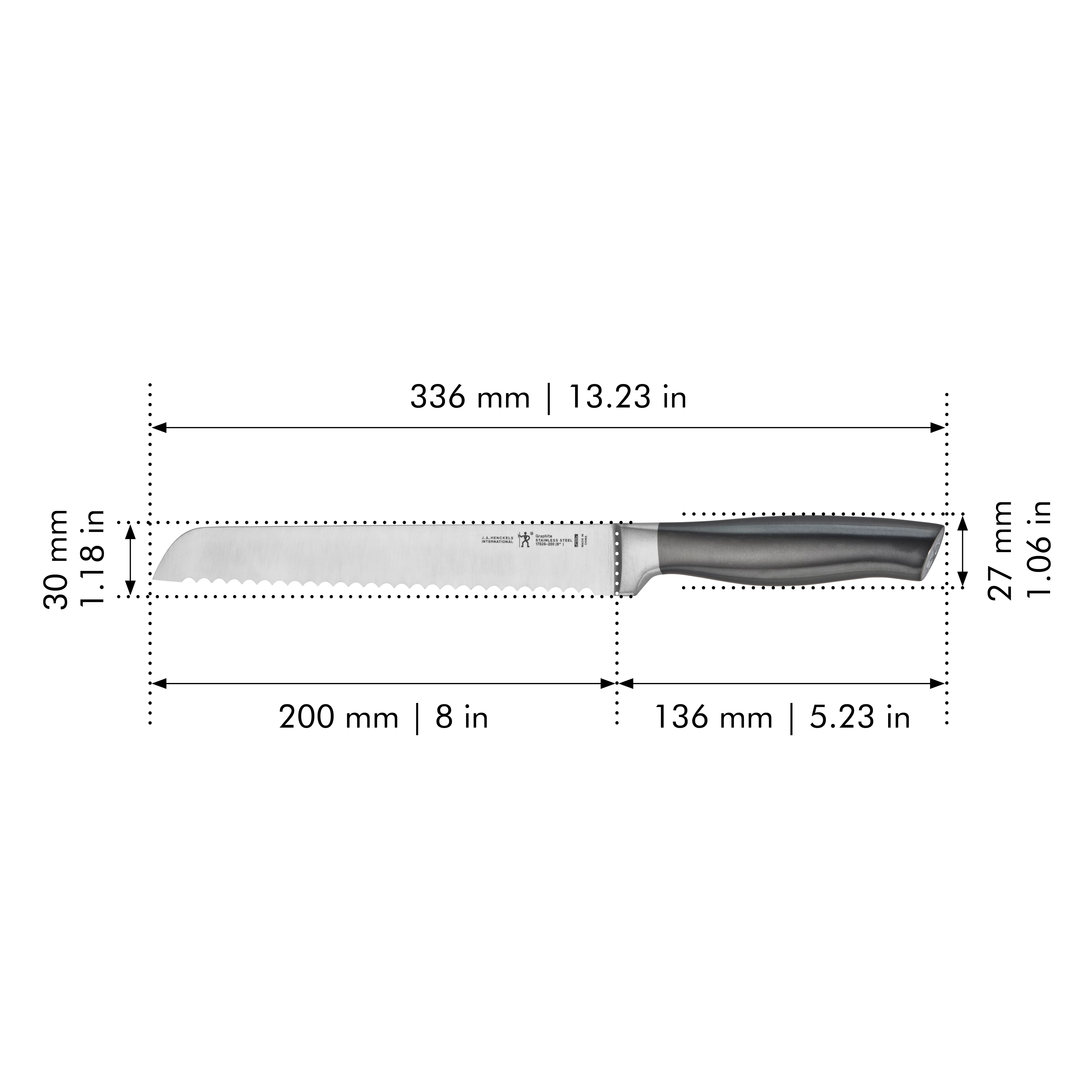 J.A. Henckels International Graphite 8-inch Bread Knife