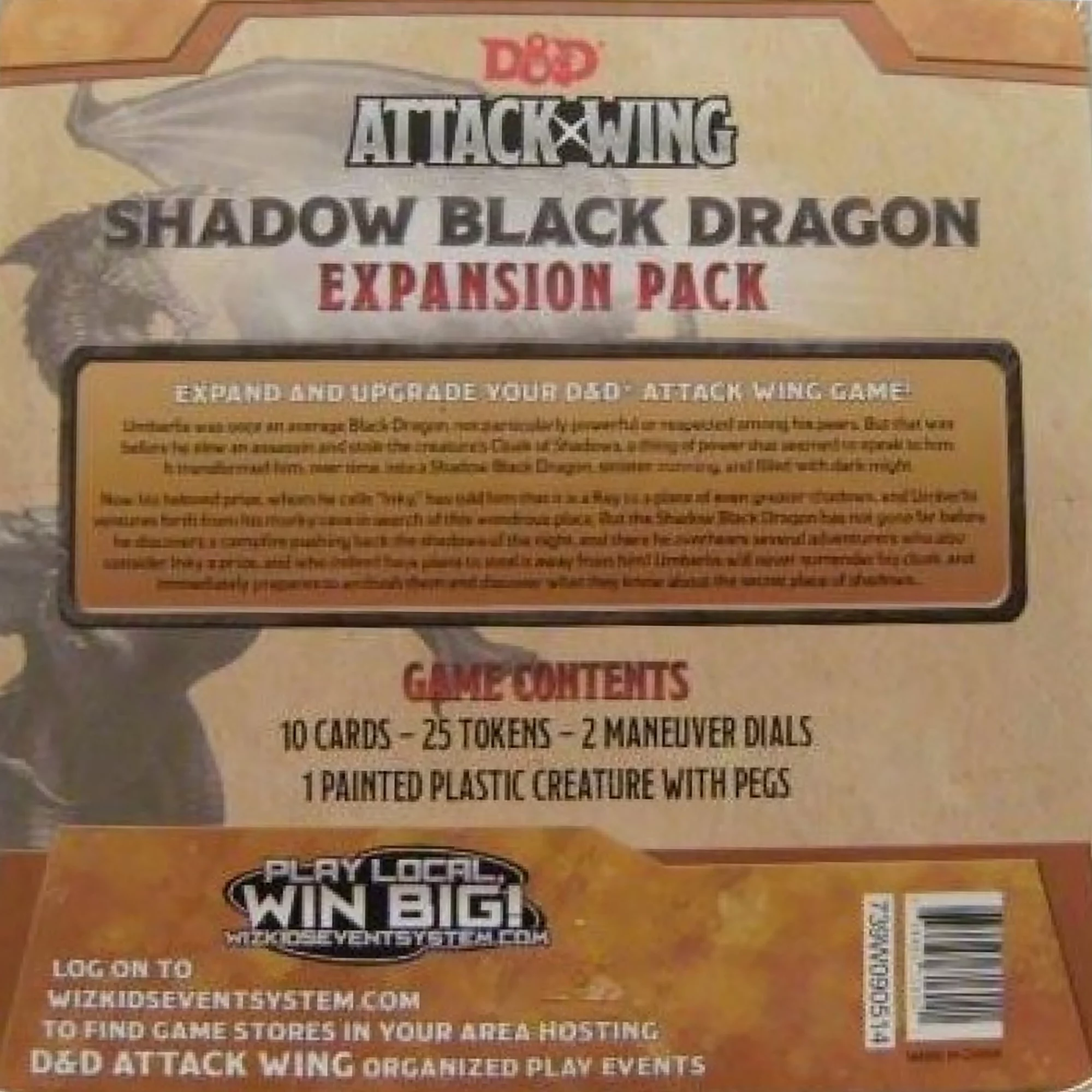 Attack Wing: Dungeons & Dragons Wave Two Black Shadow Dragon Expansion Pack, WizKids HeroClix