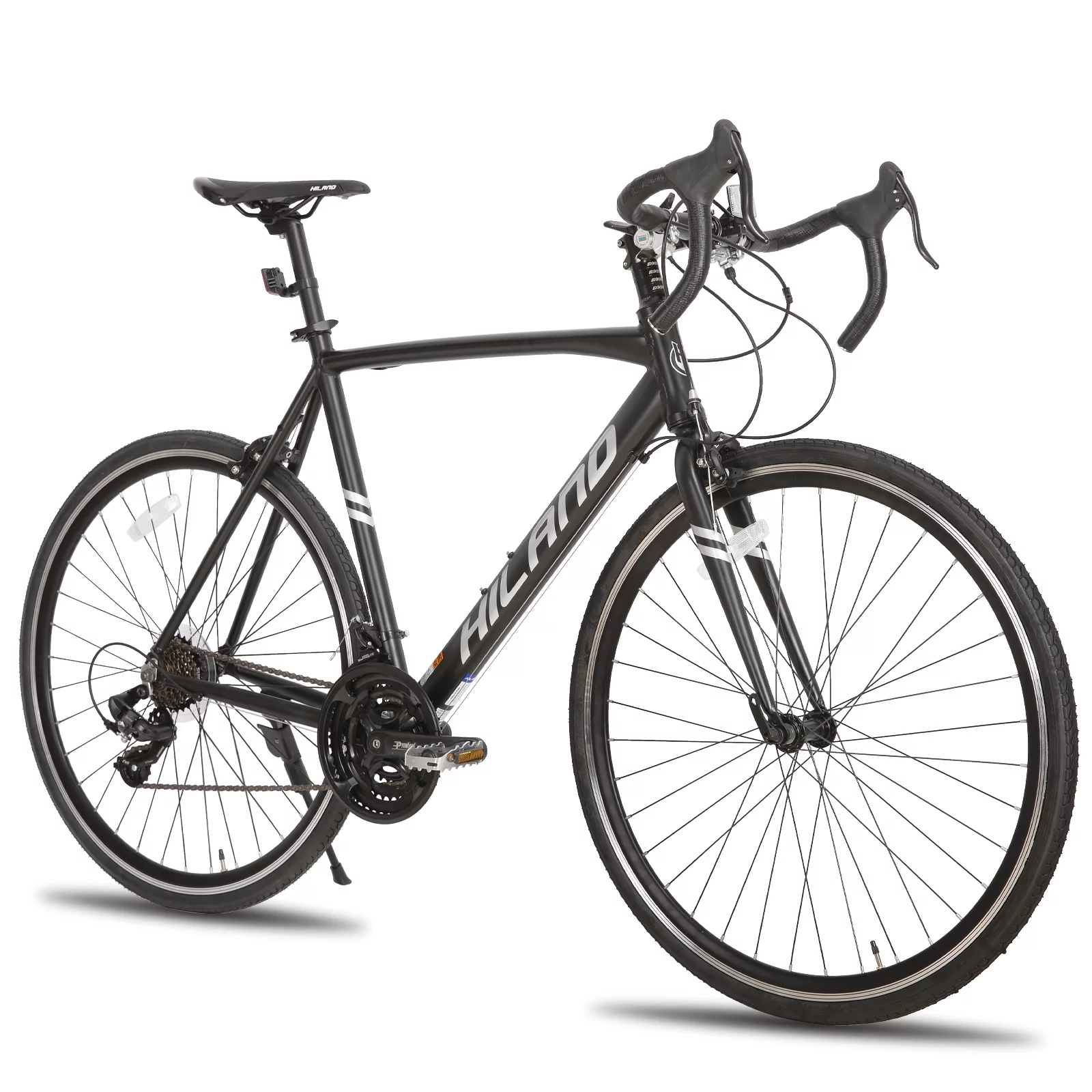 Hiland Road Bike 700c Racing Bike Aluminum City Commuter Bicycle with SHIMANO 21 Speeds with Disc-Brake for Men Women Road Bicycle